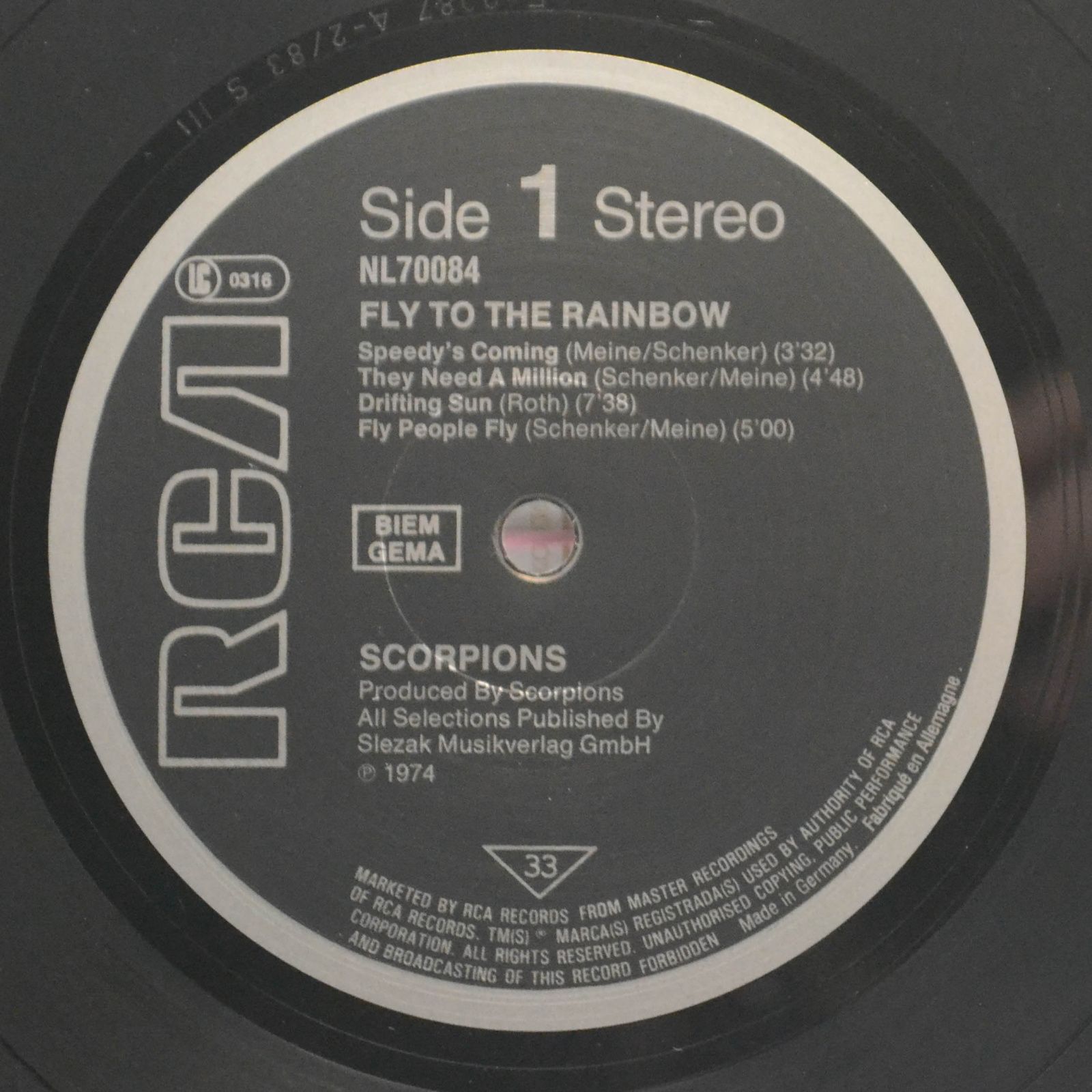 Виниловая пластинка Scorpions — Fly To The Rainbow, 1983