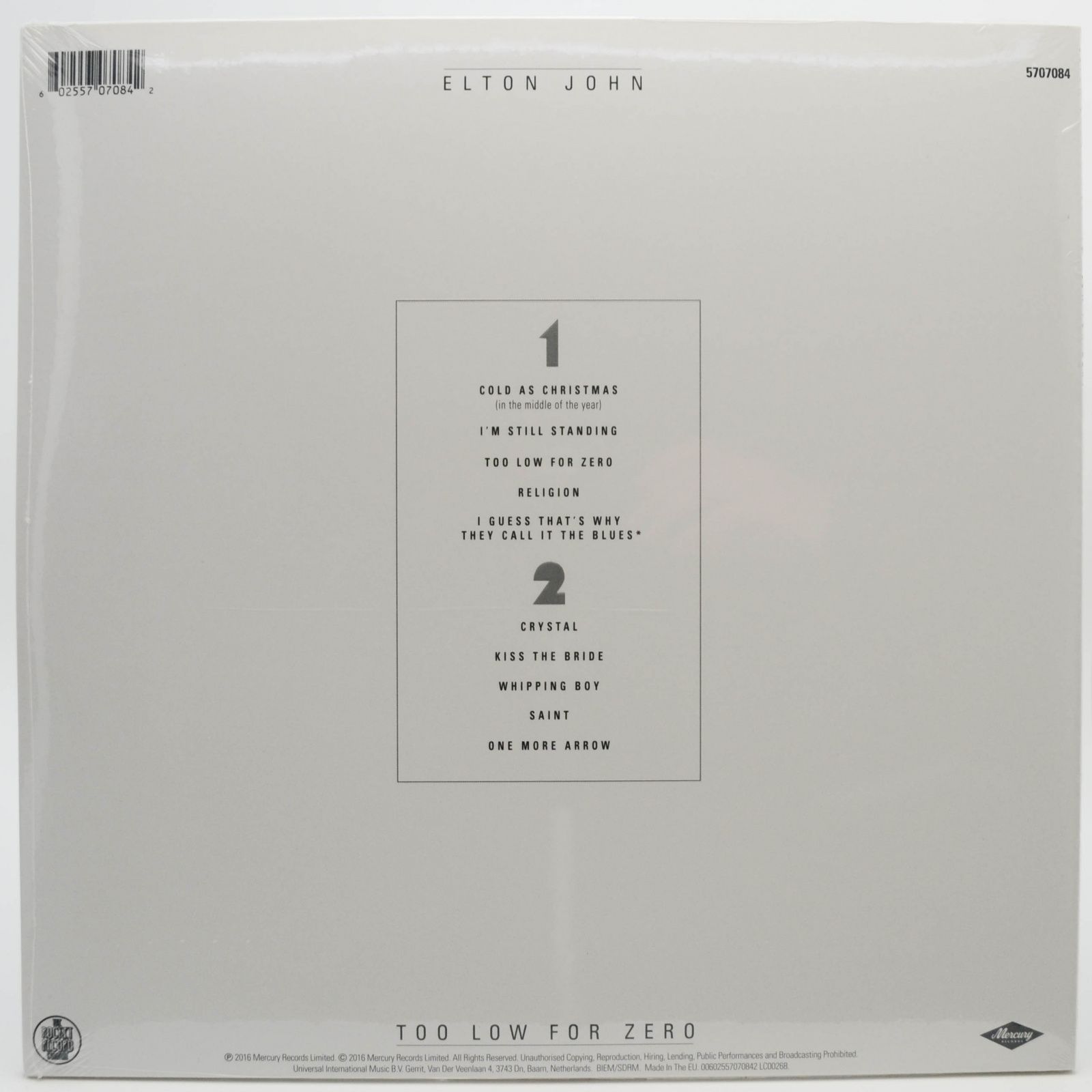 Elton John — Too Low For Zero, 1983