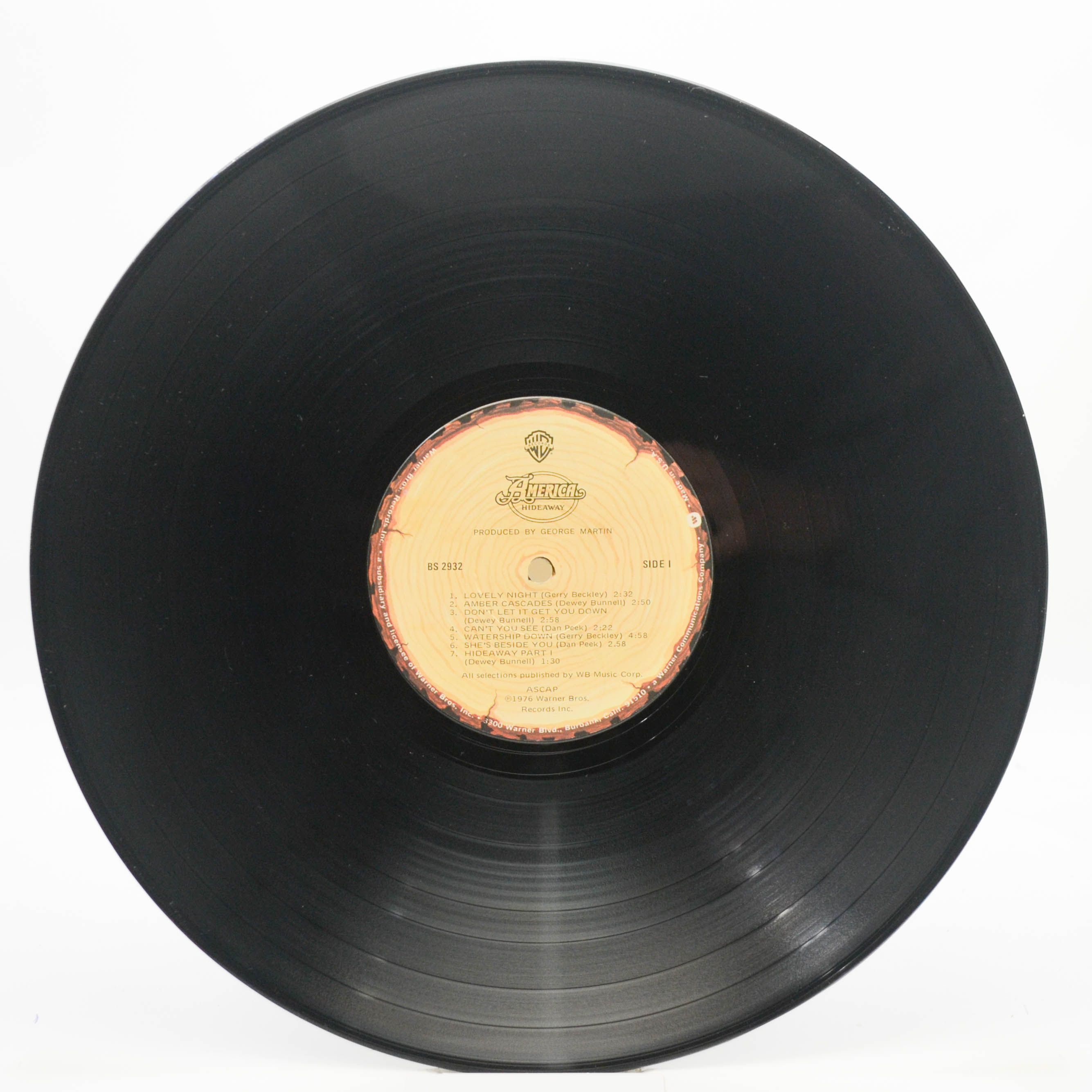 Виниловая пластинка America — Hideaway (1-st, USA), 1976