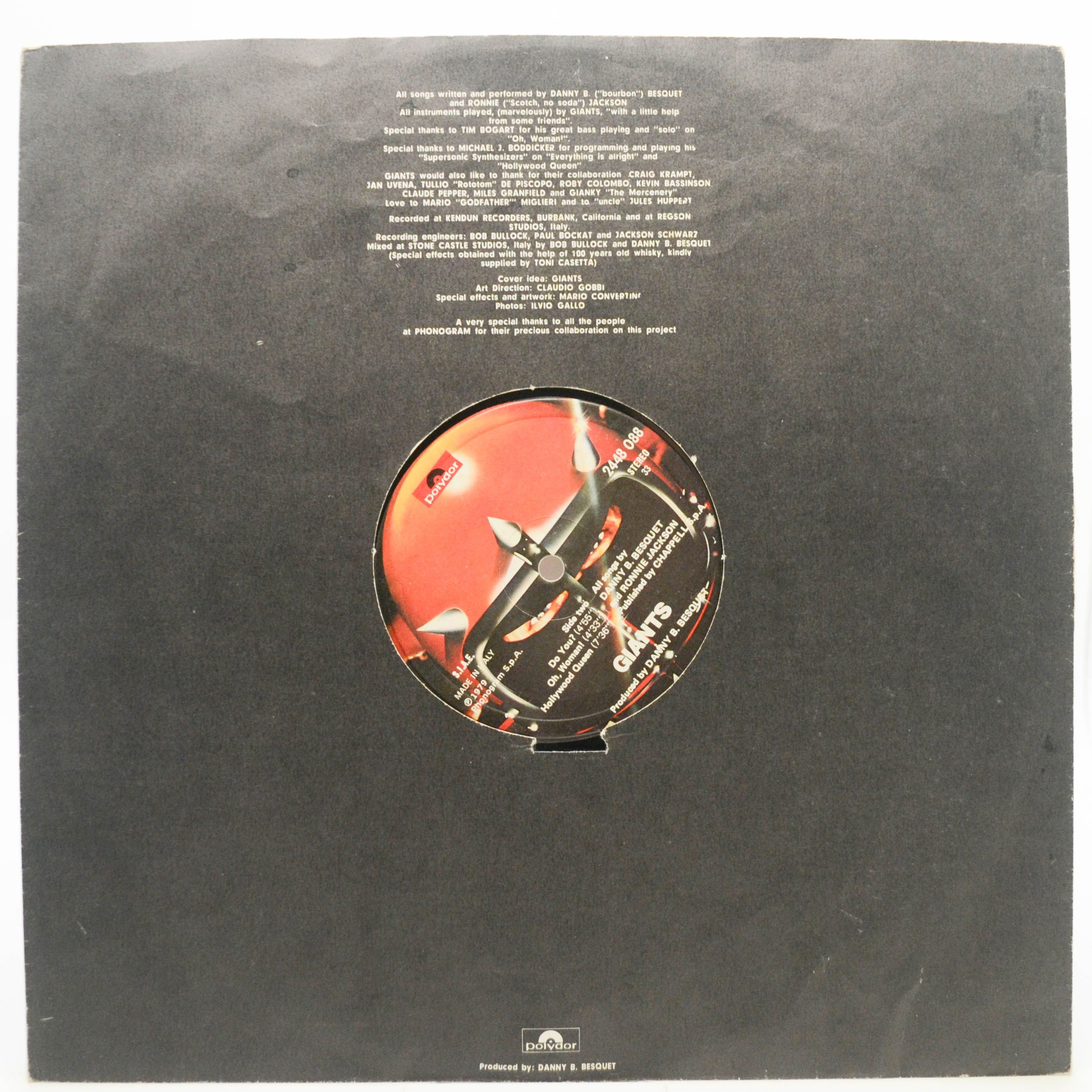 Виниловая пластинка Giants — Giants, 1979