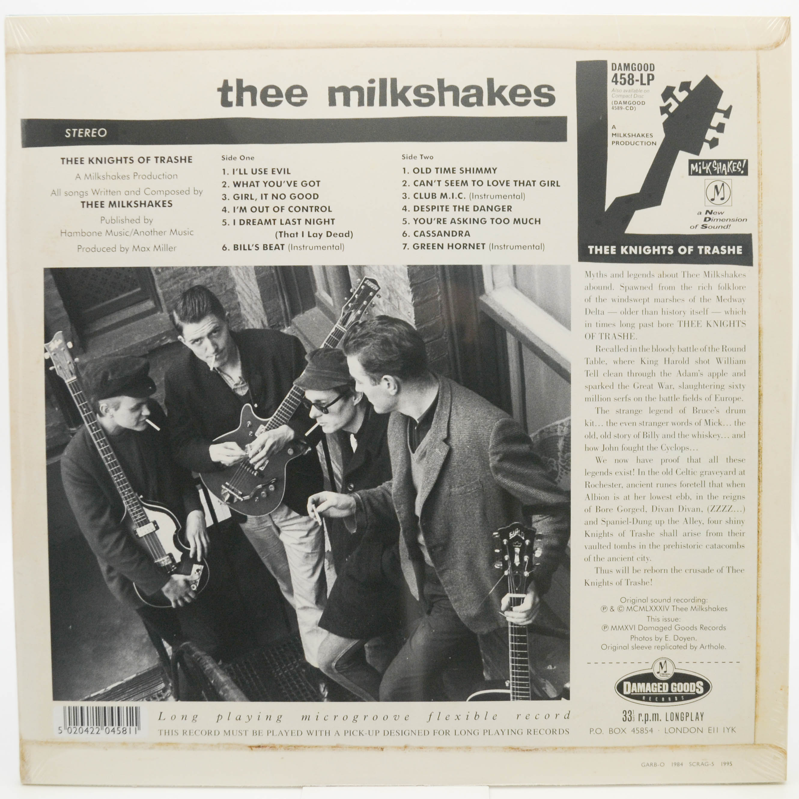 Виниловая пластинка Thee Milkshakes — Thee Knights Of Trashe (UK), 1984