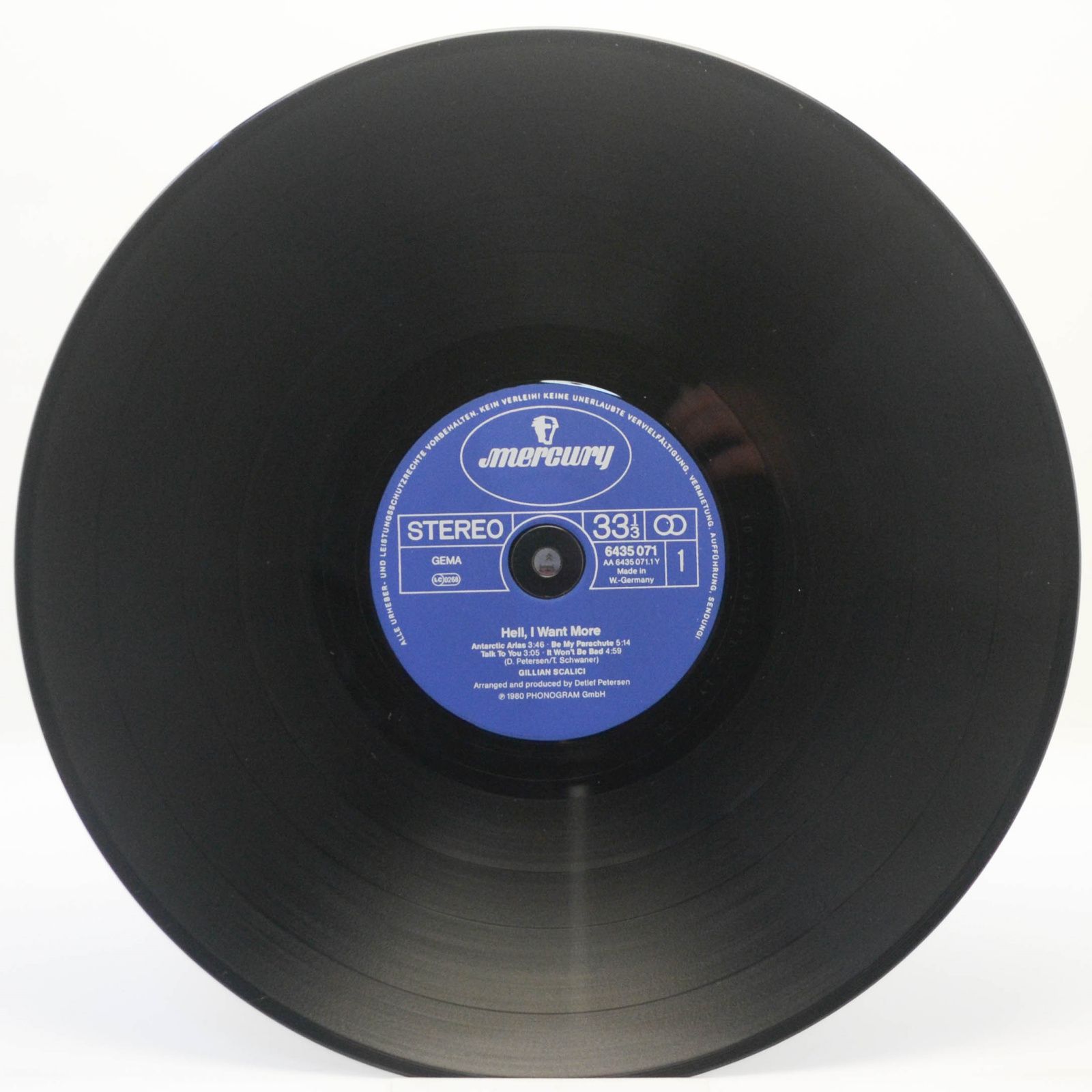 Виниловая пластинка Gillian Scalici — Hell, I Want More, 1980