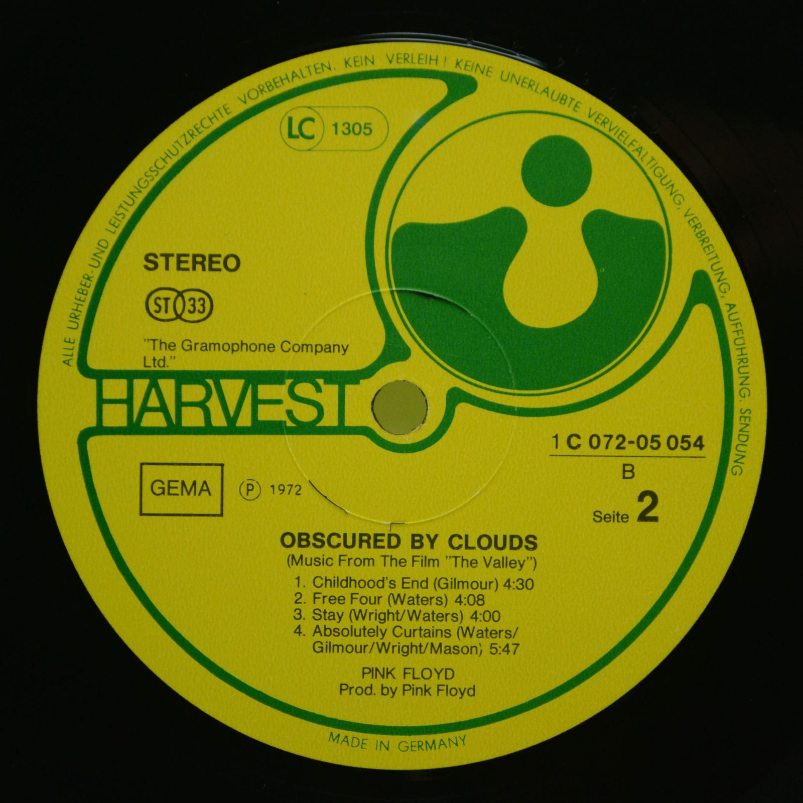Виниловая пластинка Pink Floyd — Obscured By Clouds, 1972