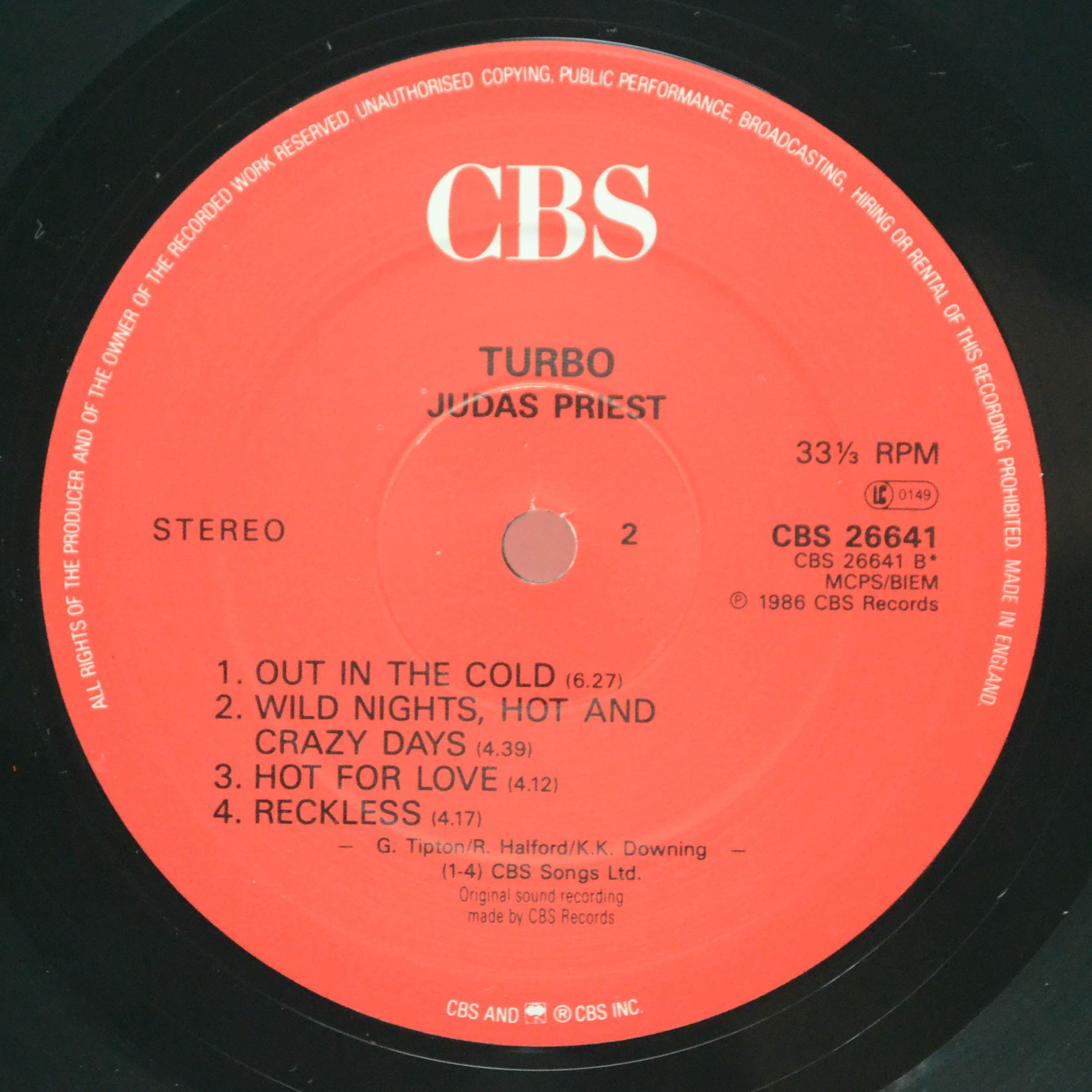Виниловая пластинка Judas Priest — Turbo (1-st, UK), 1986