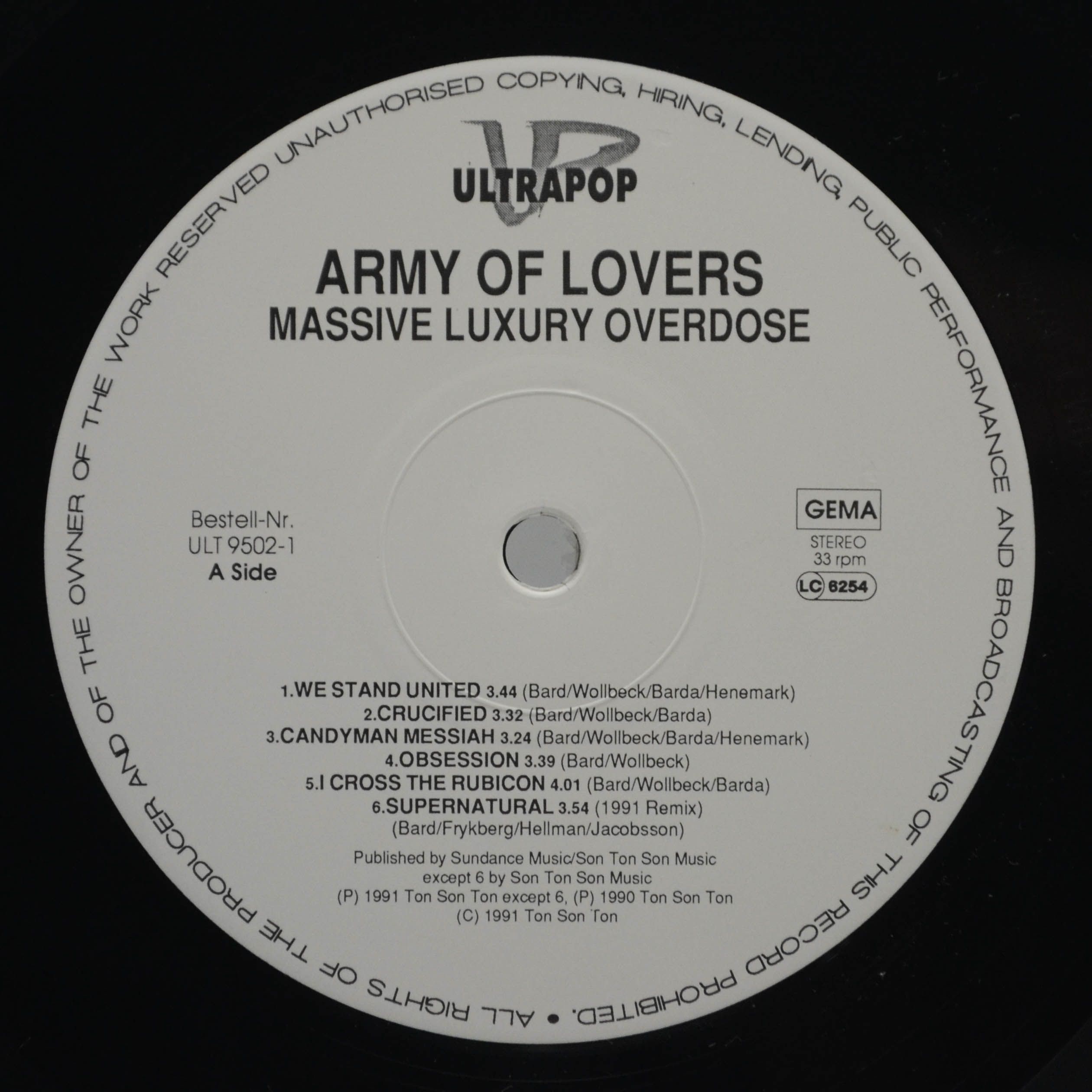 Виниловая пластинка Army Of Lovers — Massive Luxury Overdose, 1991