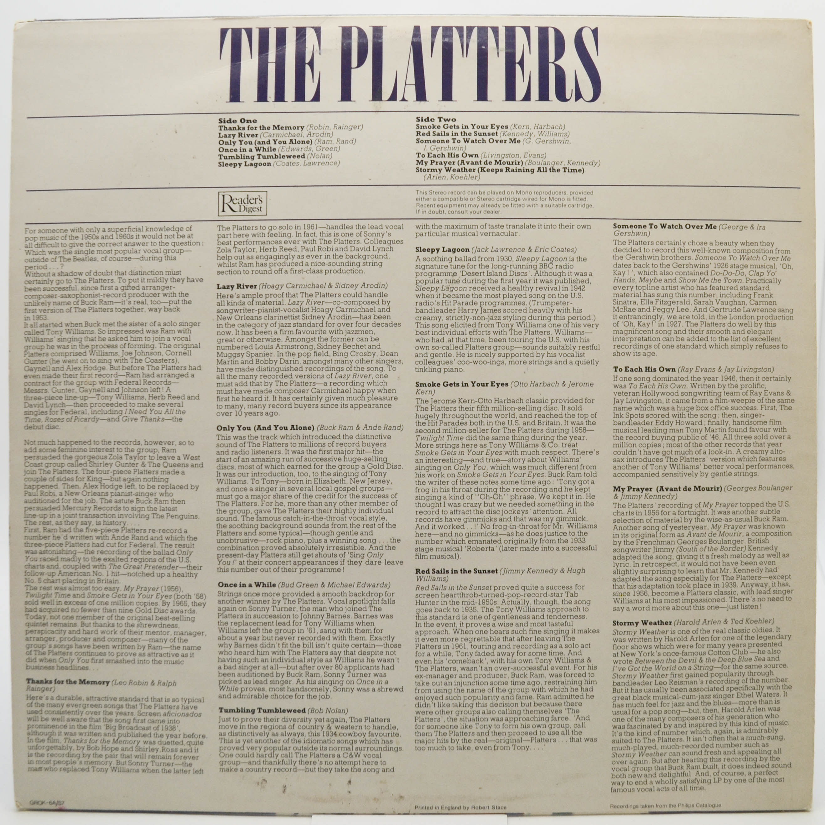 Виниловая пластинка Platters — The Platters, 1976