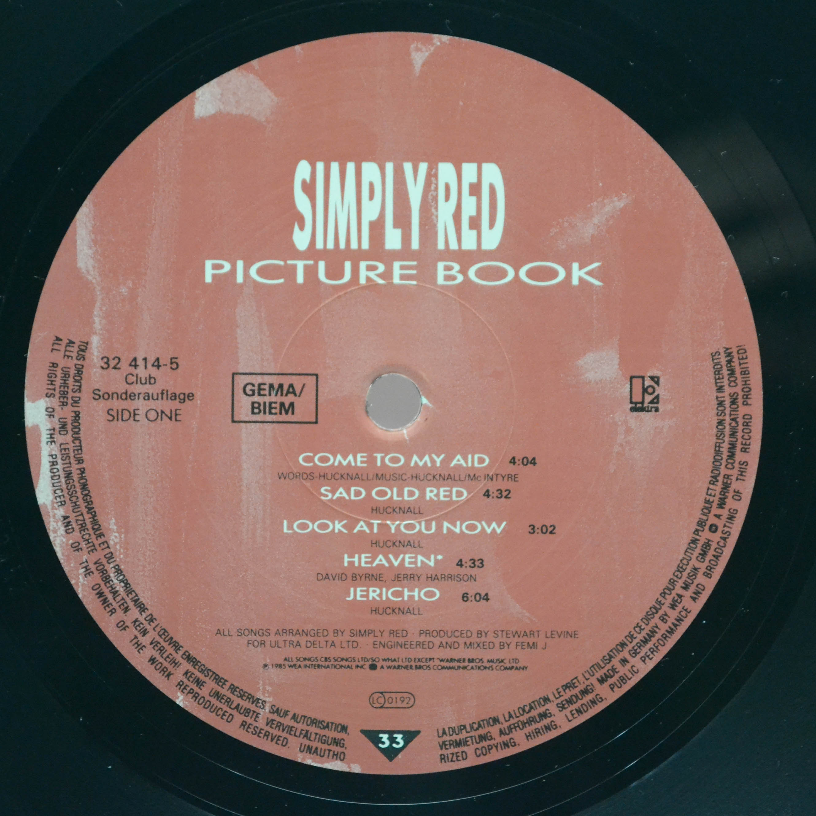 Виниловая пластинка Simply Red — Picture Book, 1985