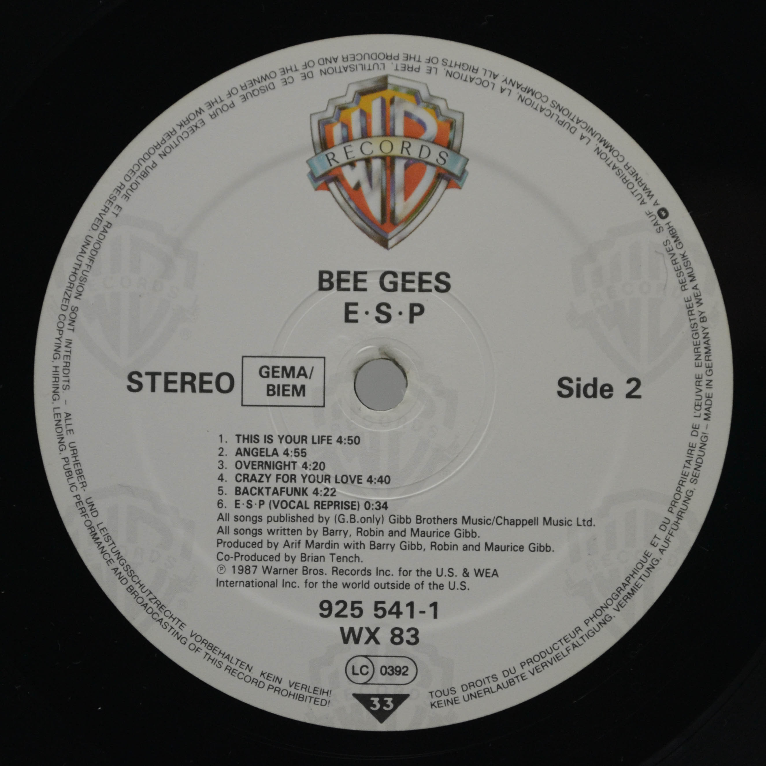 Bee Gees — E·S·P, 1987