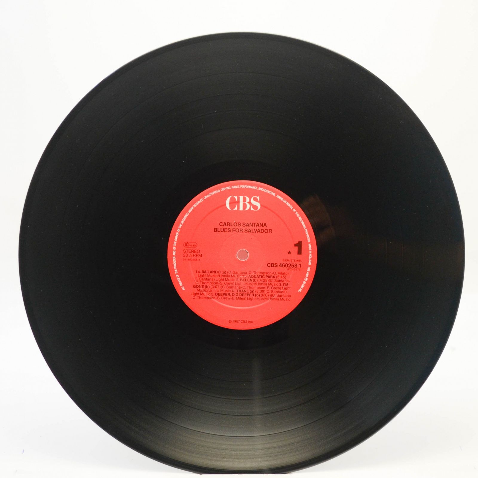 Carlos Santana — Blues For Salvador, 1987