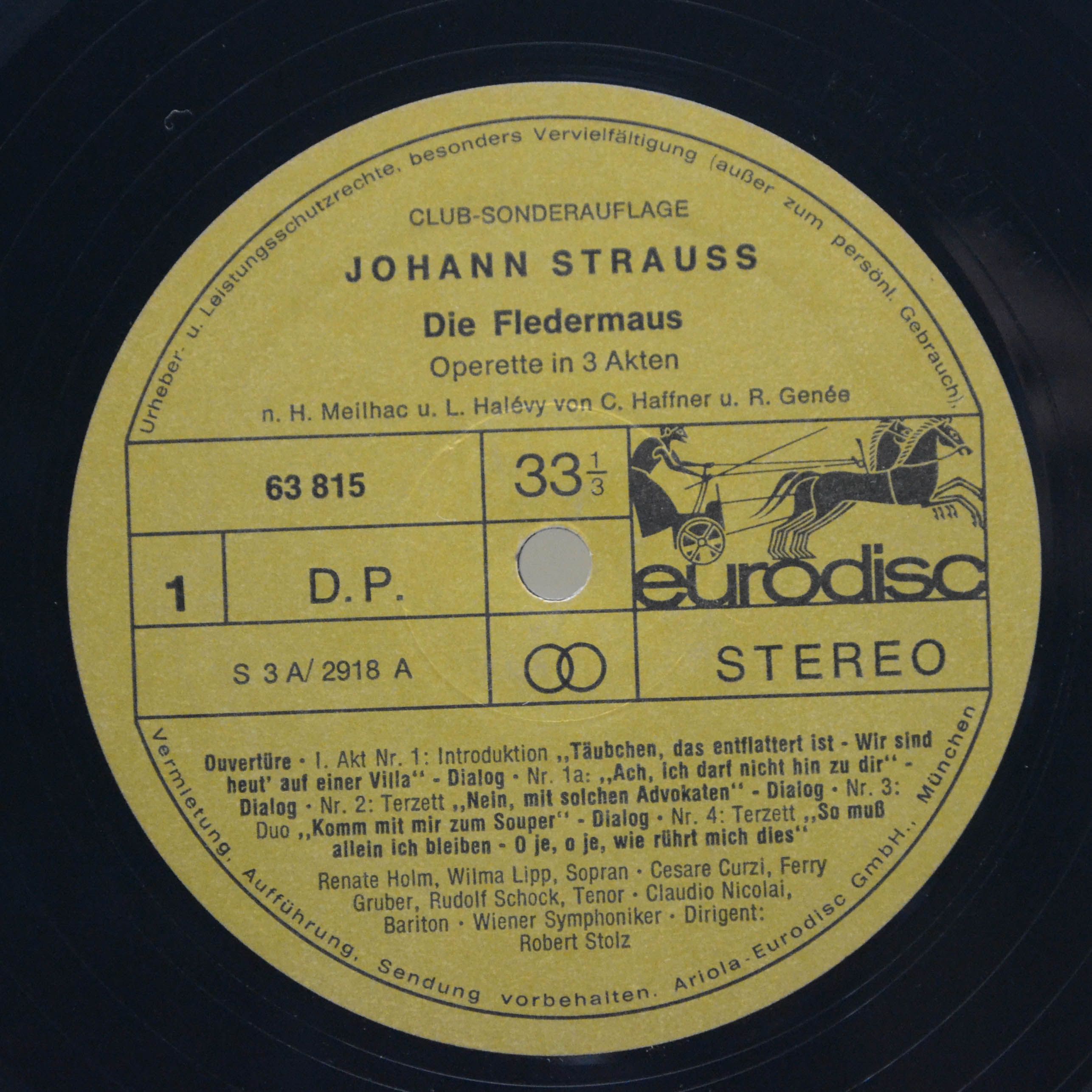 Виниловая пластинка Johann Strauss — Die Fledermaus - Gesamtaufnahme (2LP), 1964
