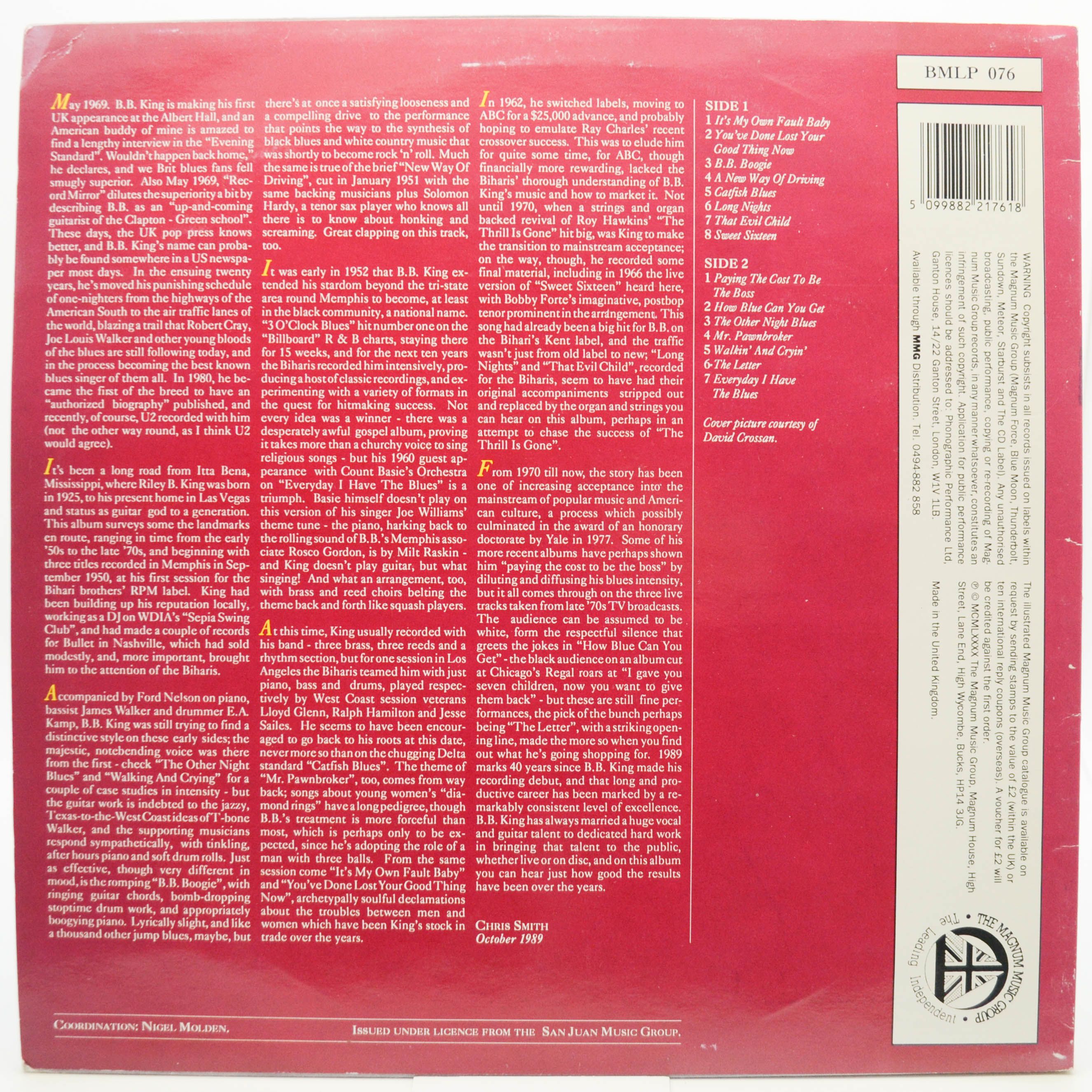 B.B. King — B.B. Boogie (UK), 1989