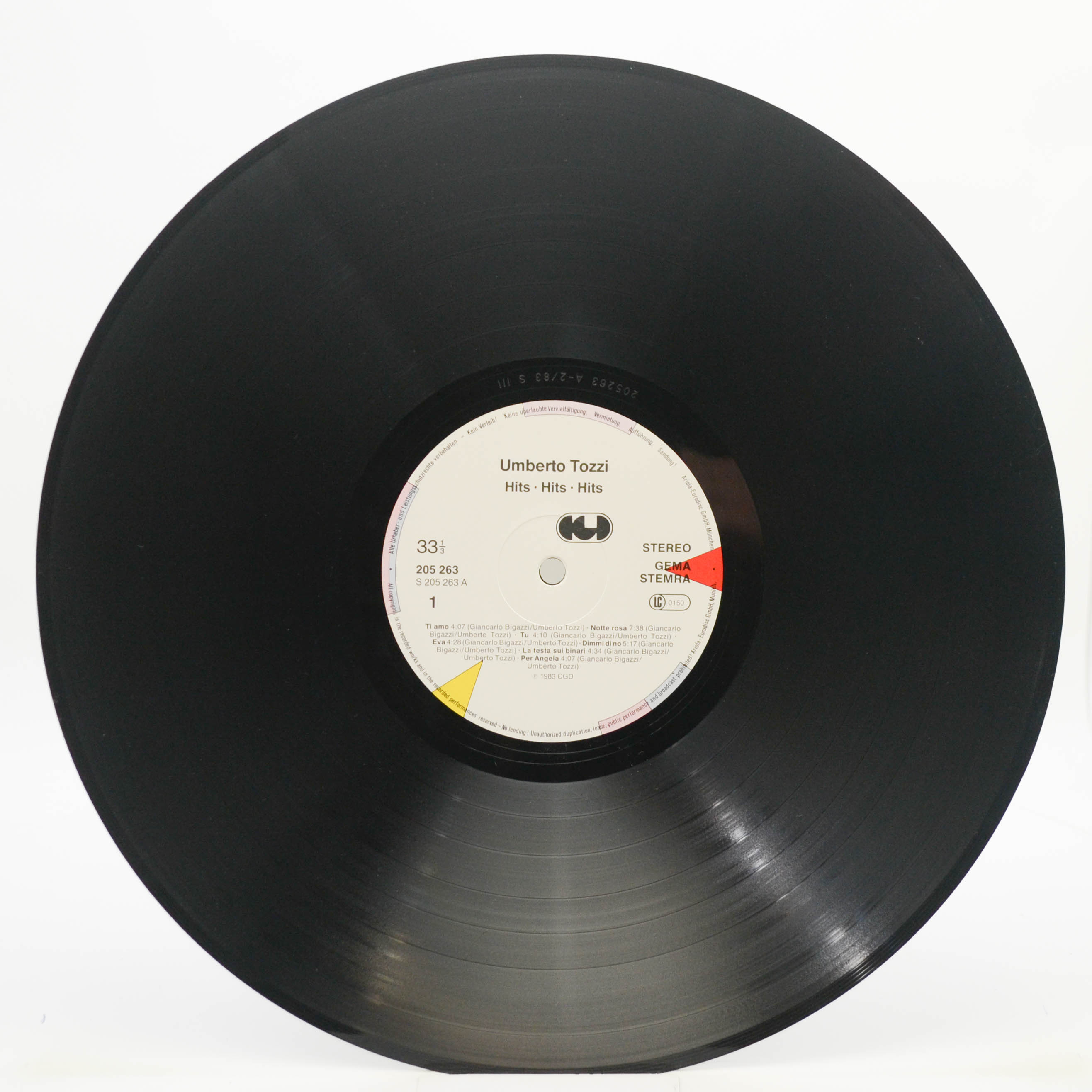 Виниловая пластинка Umberto Tozzi — Hits Hits Hits, 1983