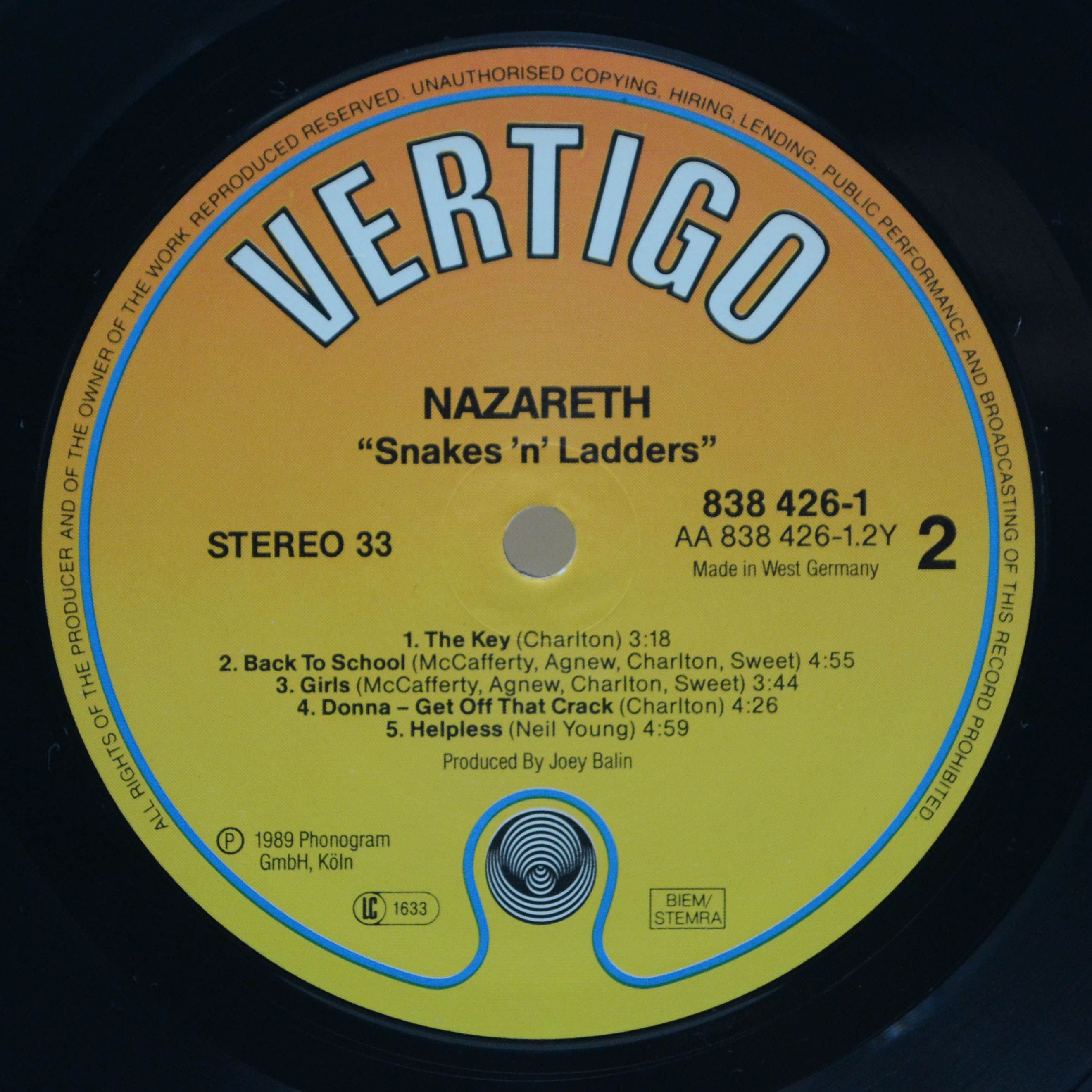 Nazareth — Snakes 'N' Ladders, 1989