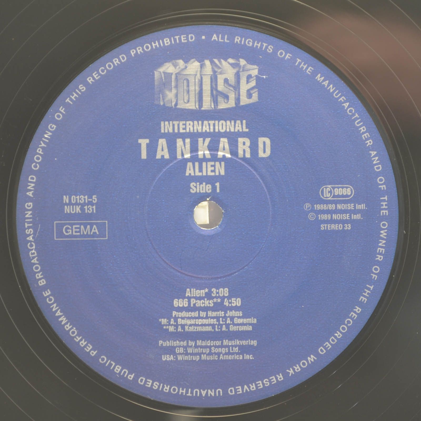 Tankard — Alien, 1989