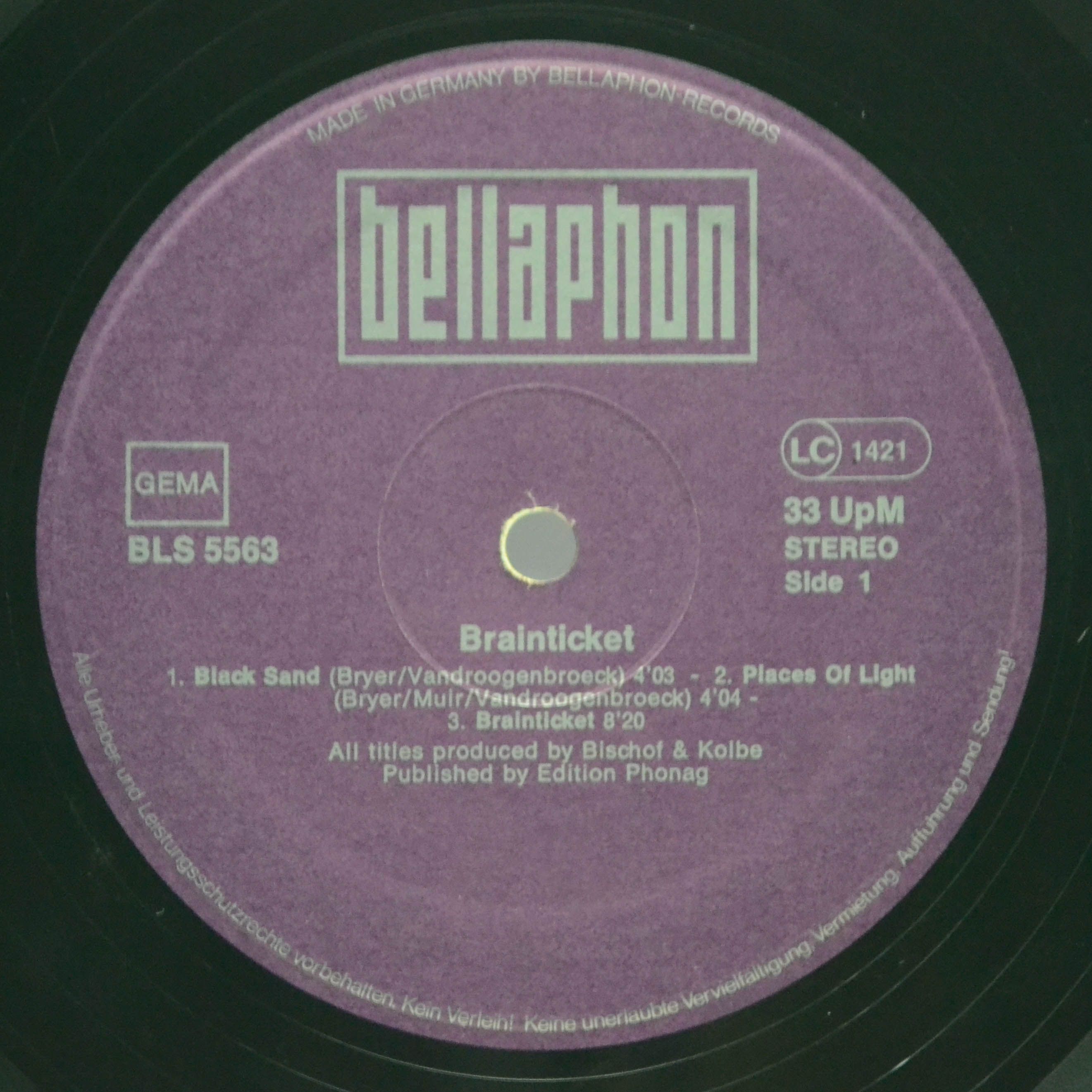 Виниловая пластинка Brainticket — Cottonwoodhill (только LP1), 1978