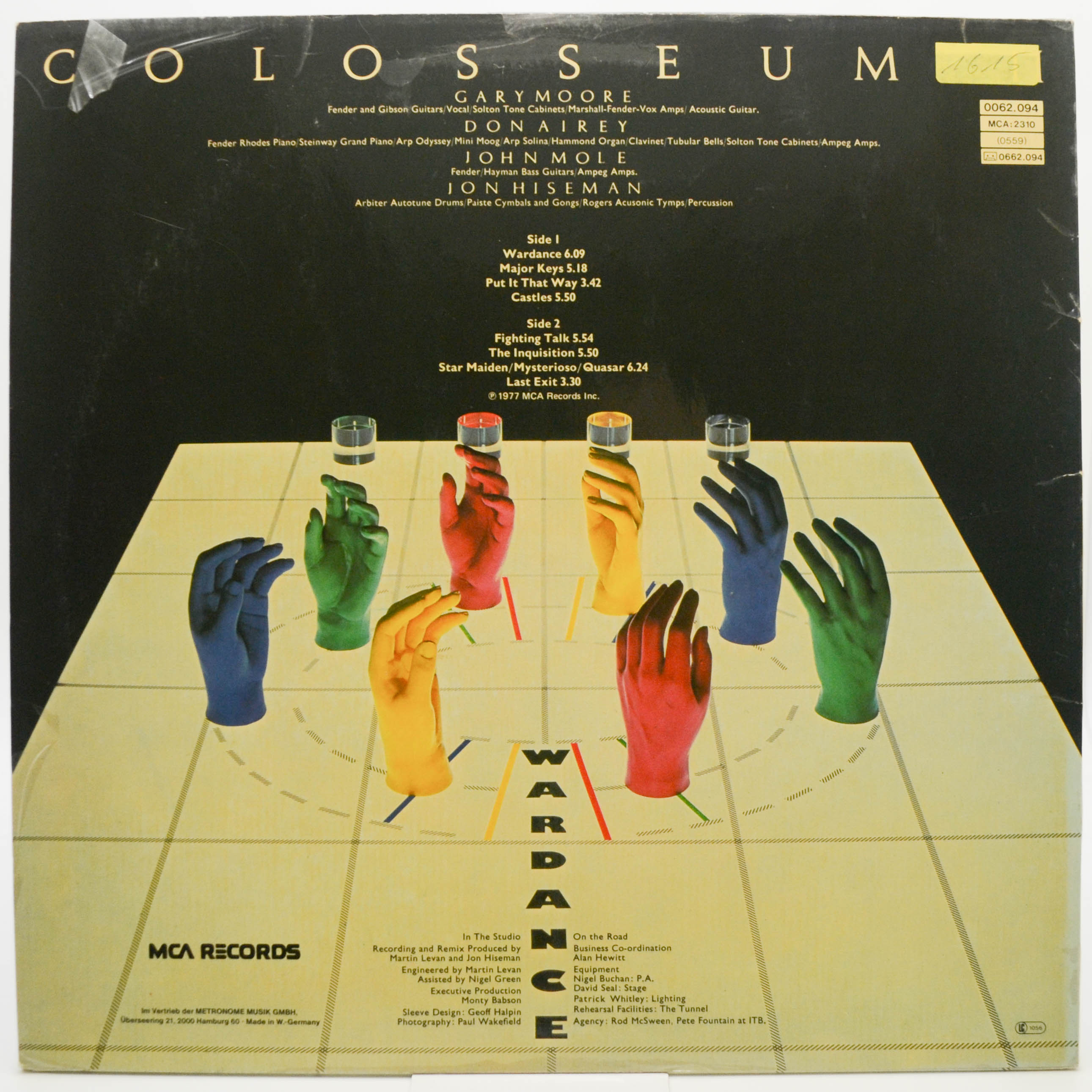 Виниловая пластинка Colosseum II — Wardance, 1977