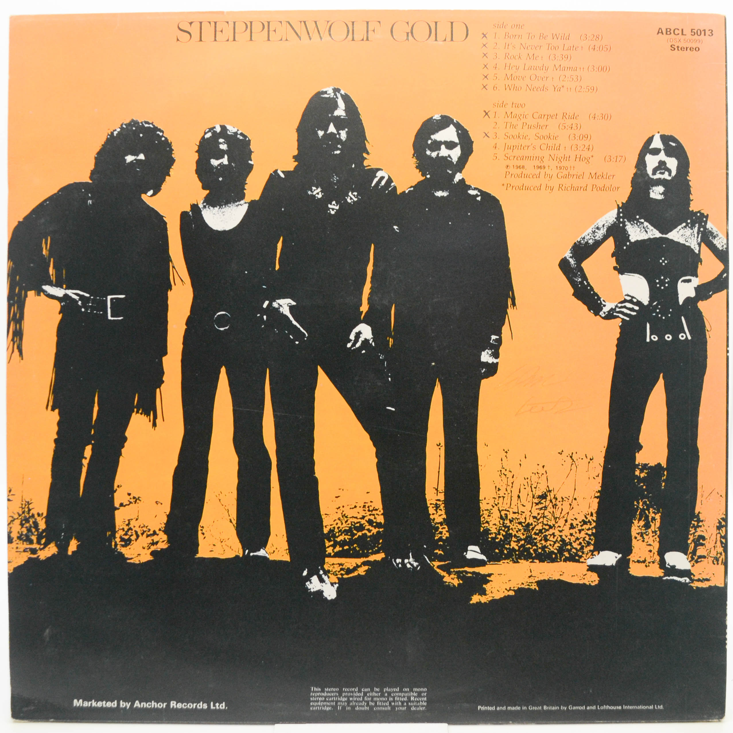 Виниловая пластинка Steppenwolf — Gold (Their Great Hits) (UK), 1971