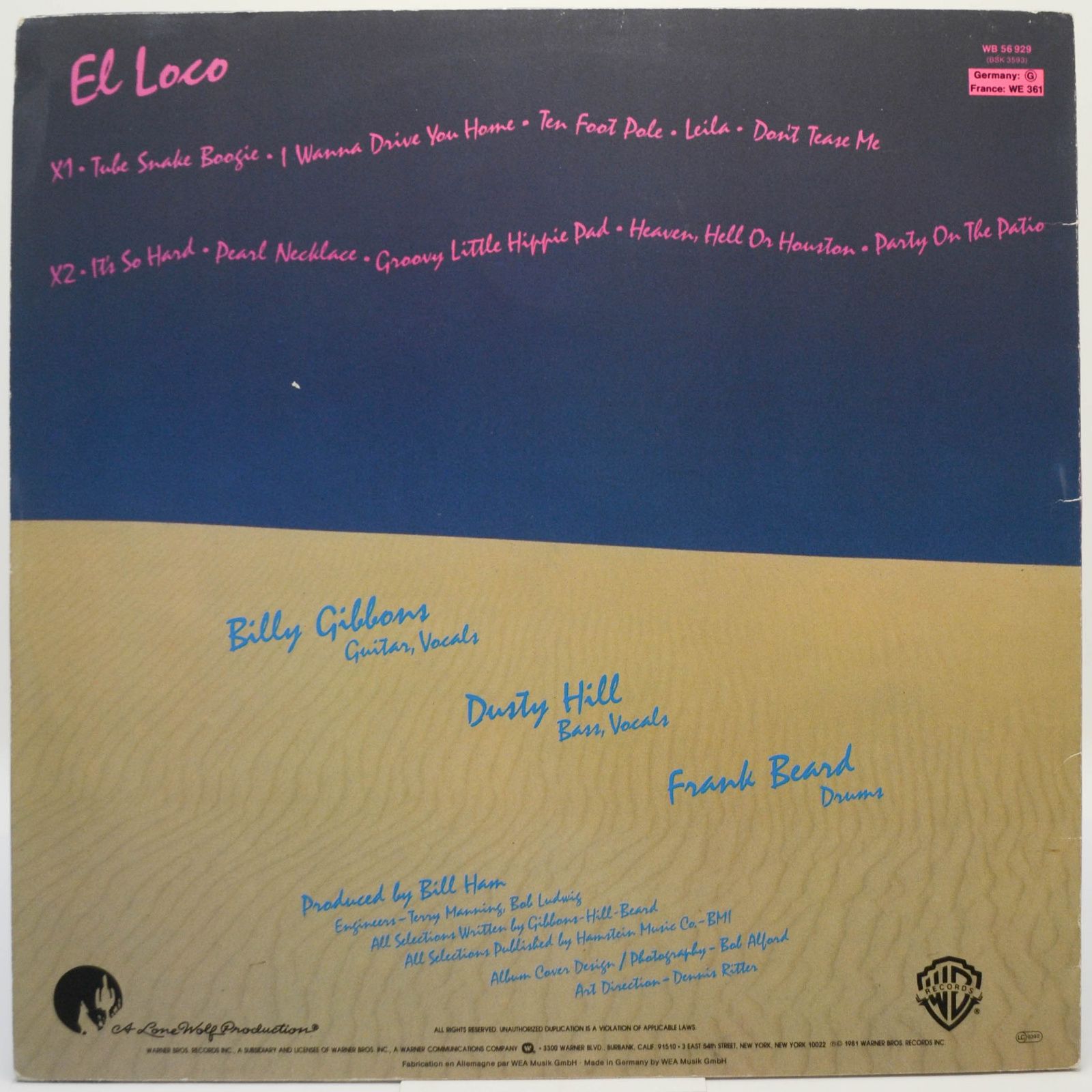 ZZ Top — El Loco, 1981