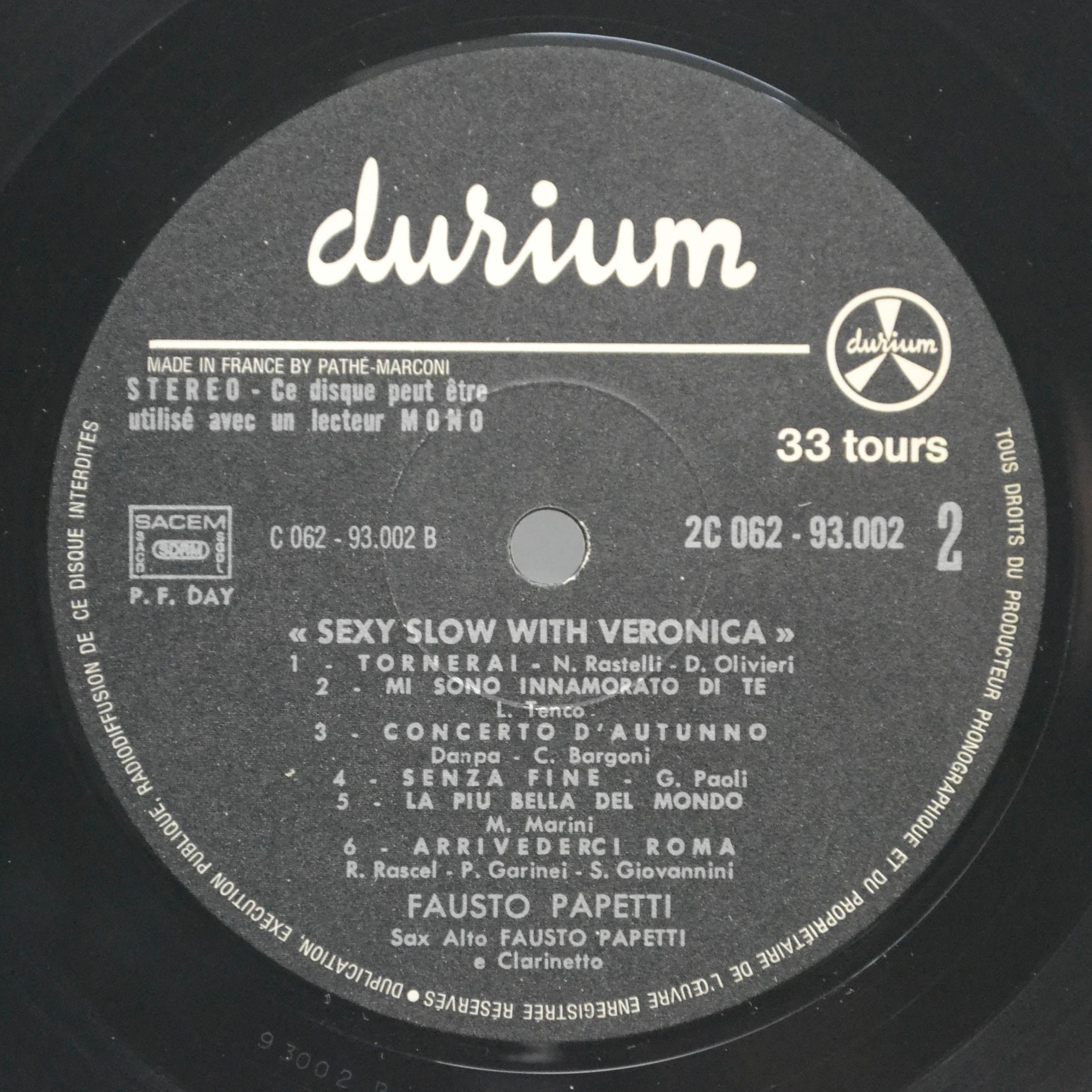 Fausto Papetti — Sexy Slow With Veronica, 1971