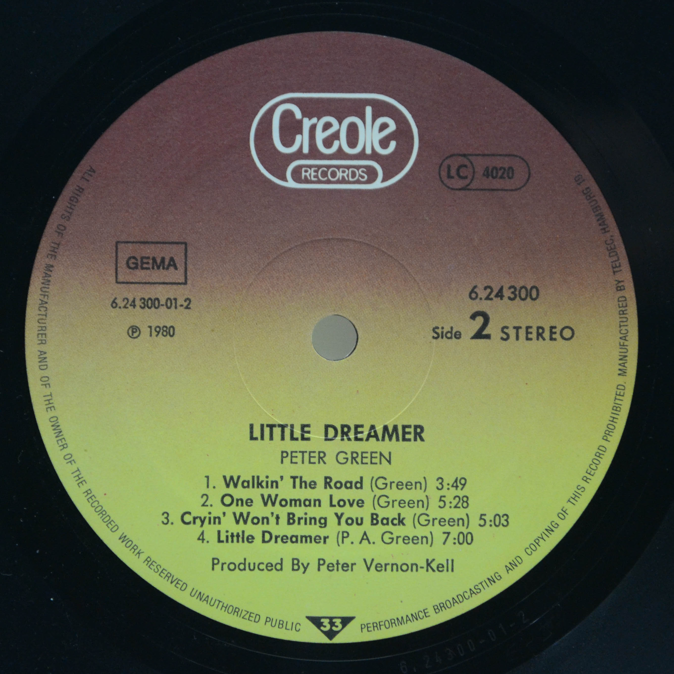 Peter Green — Little Dreamer, 1980