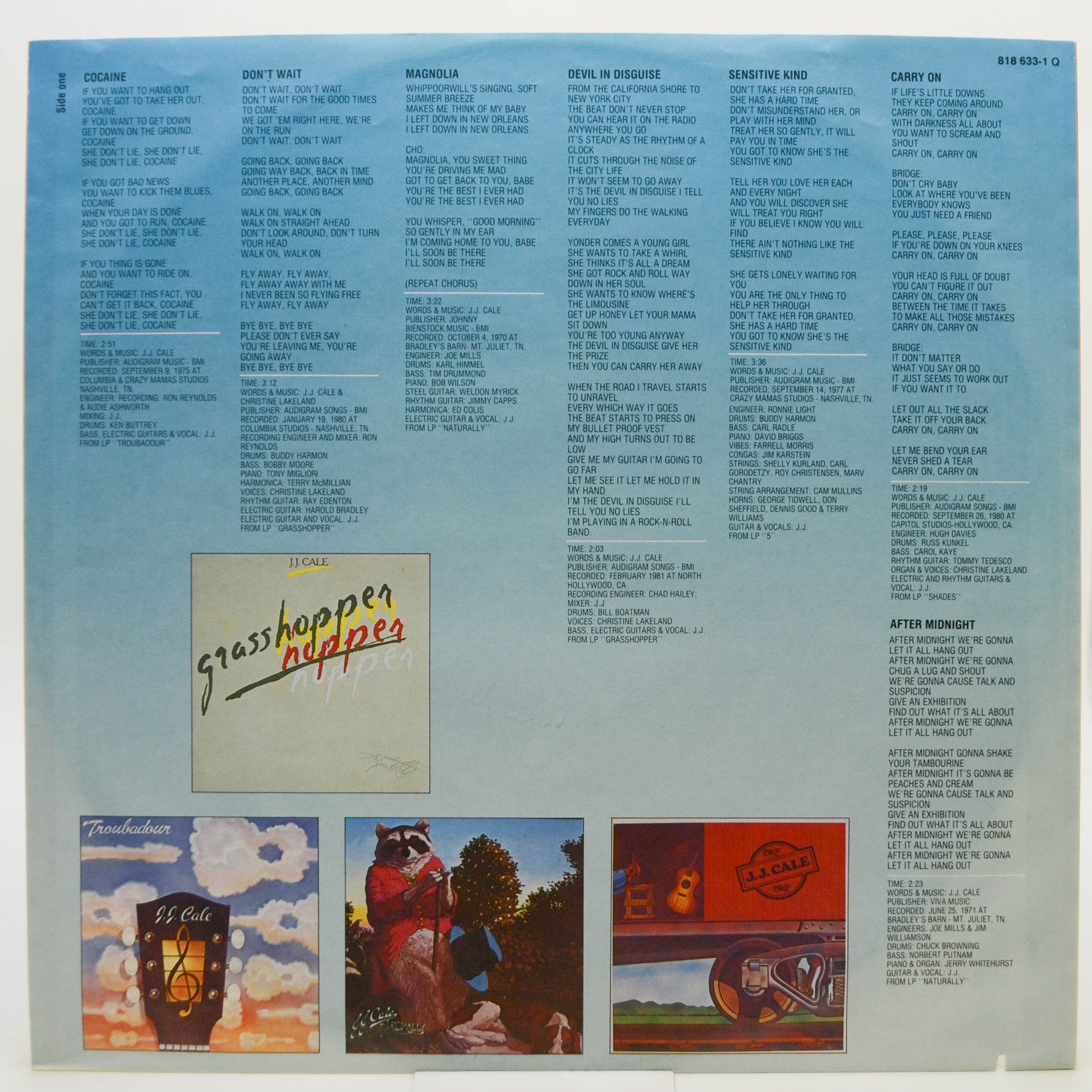 Виниловая пластинка JJ Cale — Special Edition, 1984