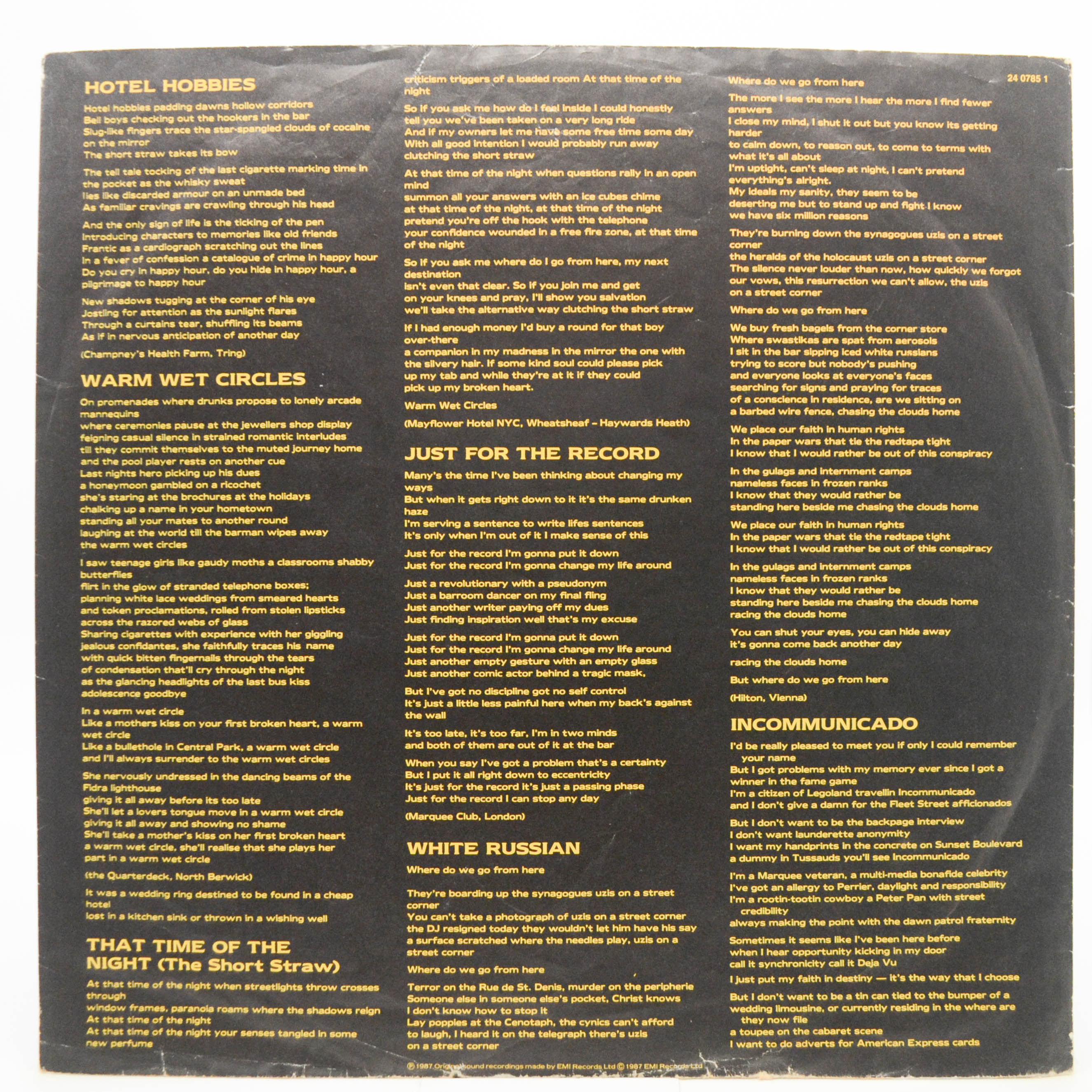 Marillion — Clutching At Straws, 1987