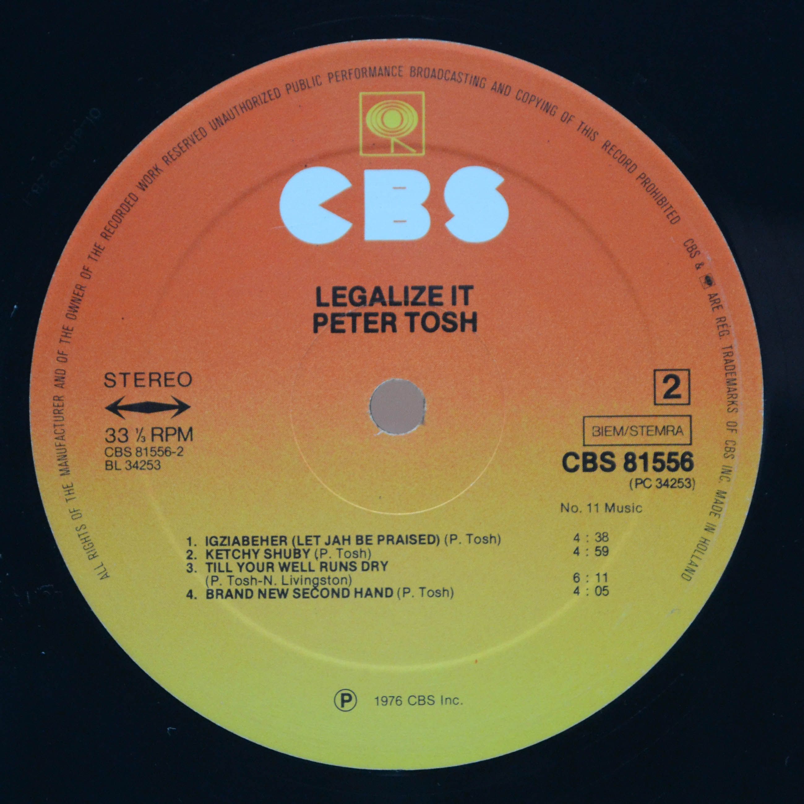 Виниловая пластинка Peter Tosh — Legalize It, 1976