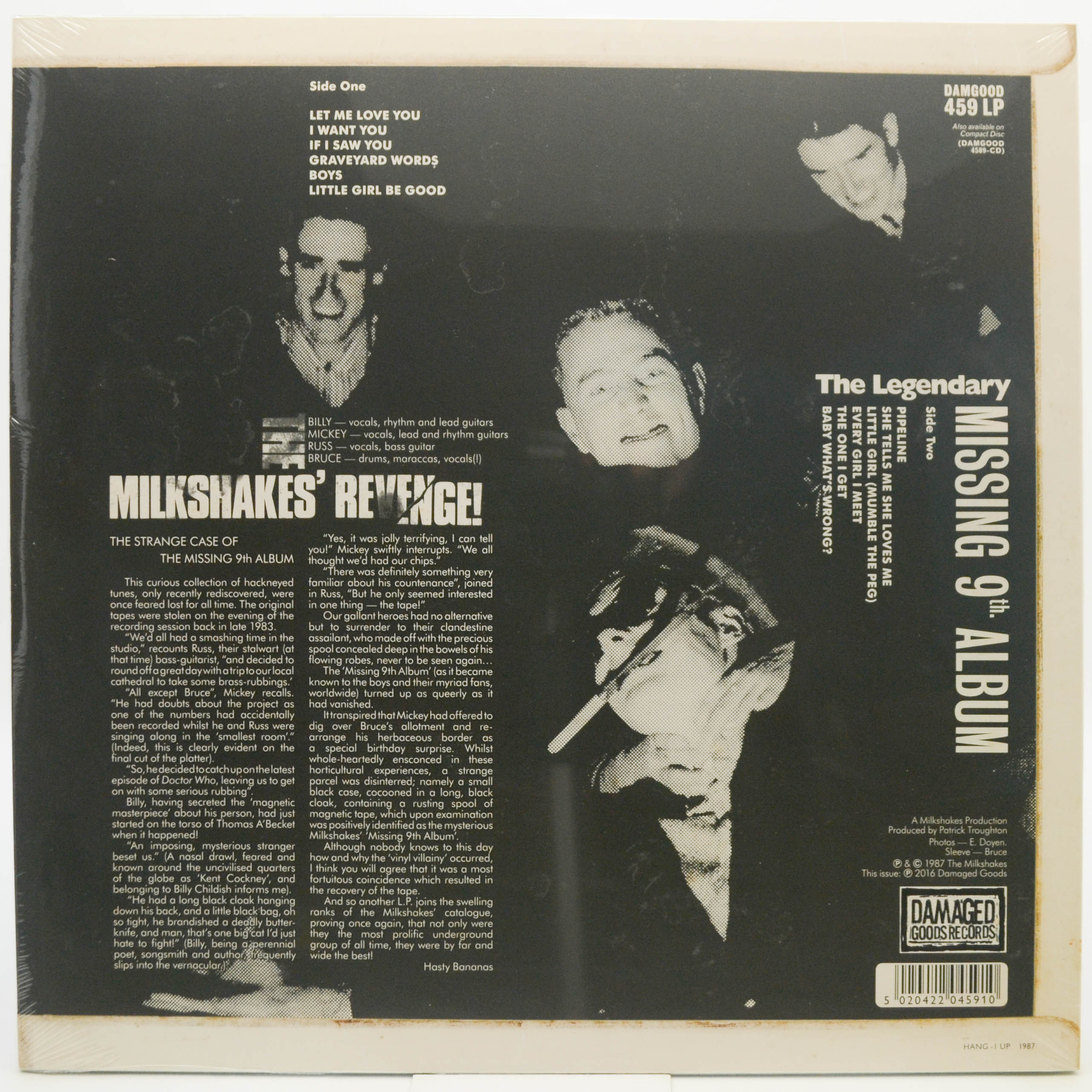 Виниловая пластинка Milkshakes — The Milkshakes' Revenge! (UK), 1987