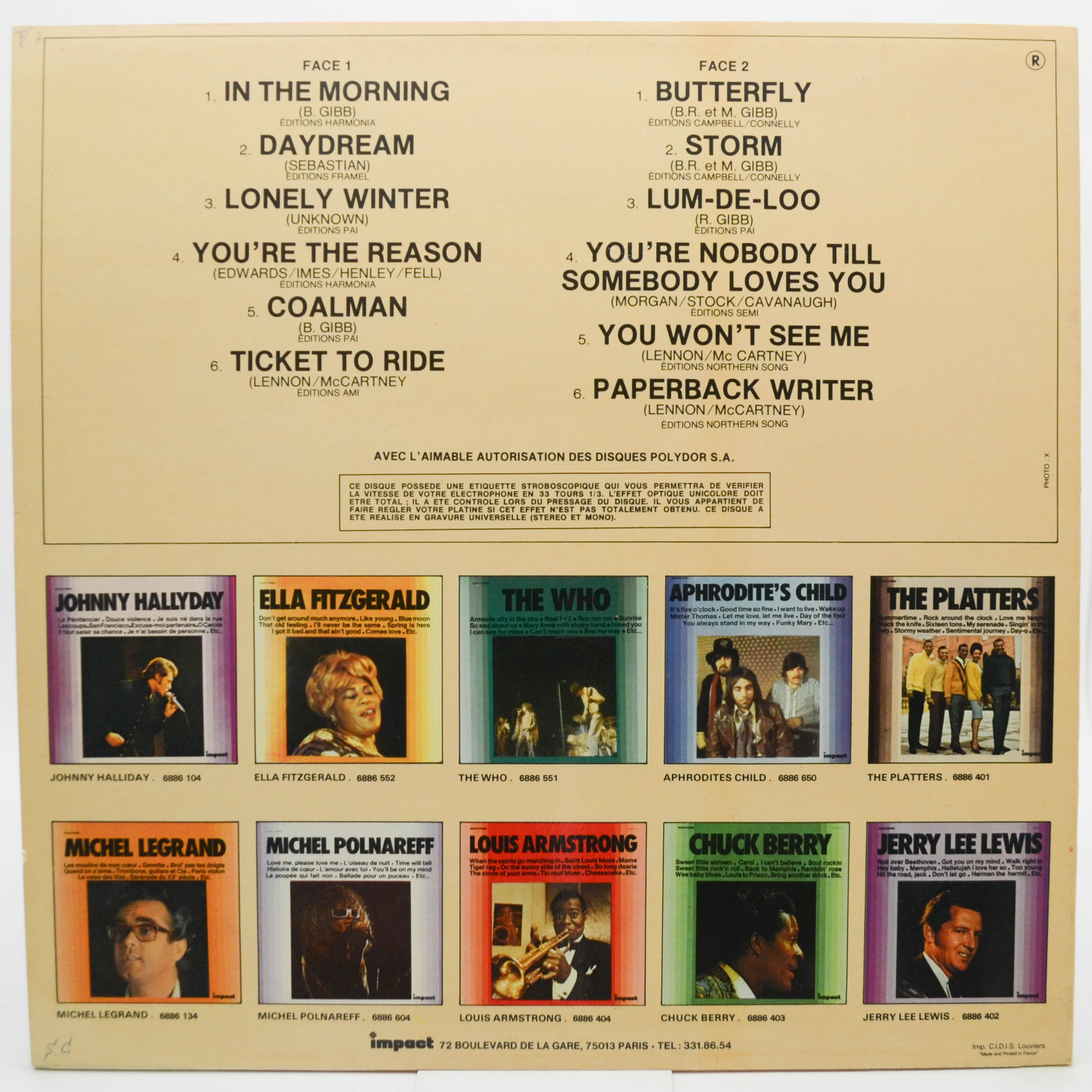 Виниловая пластинка Bee Gees — The Bee Gees,