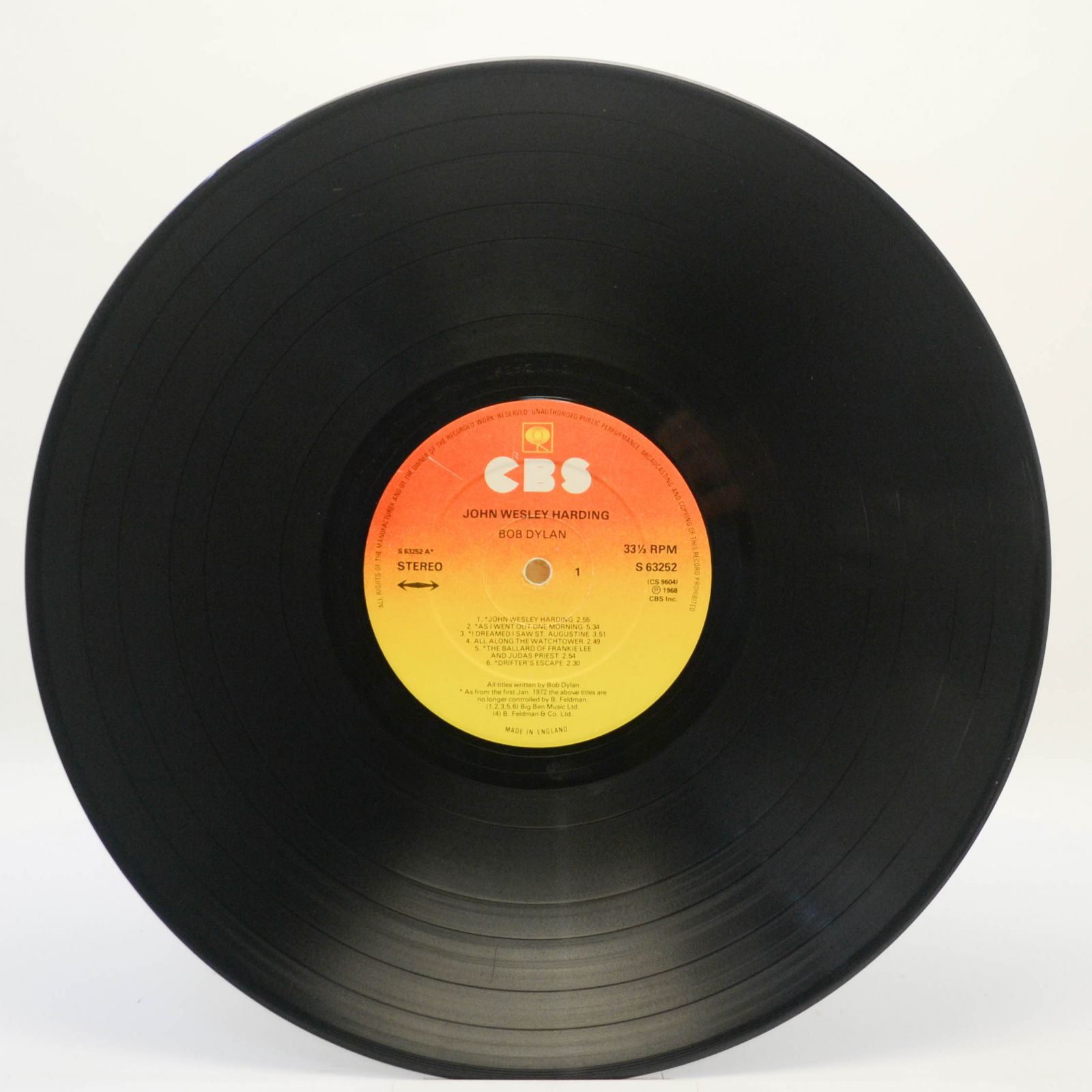 Bob Dylan — John Wesley Harding, Неизвестно