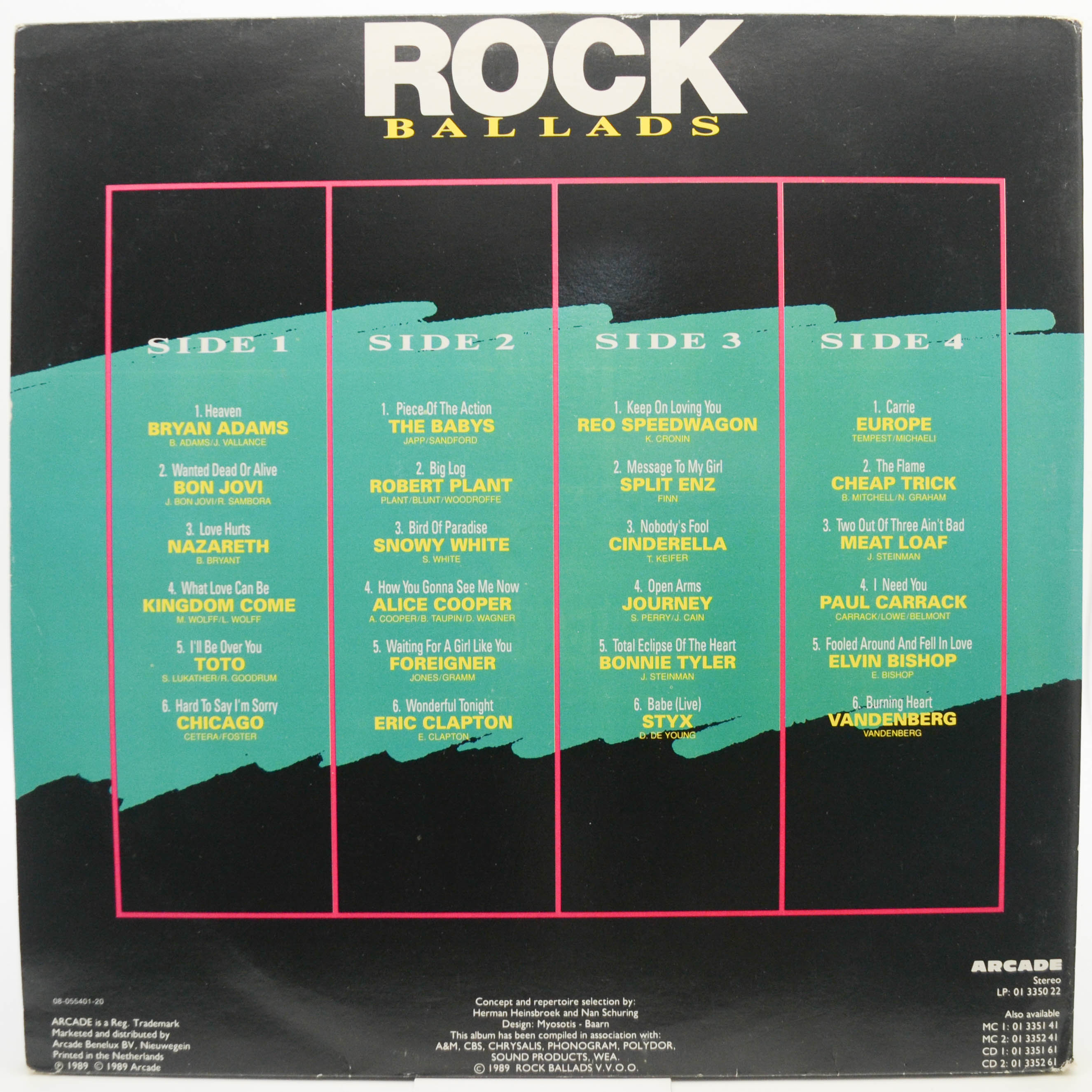 Various — Rock Ballads (2LP), 1989