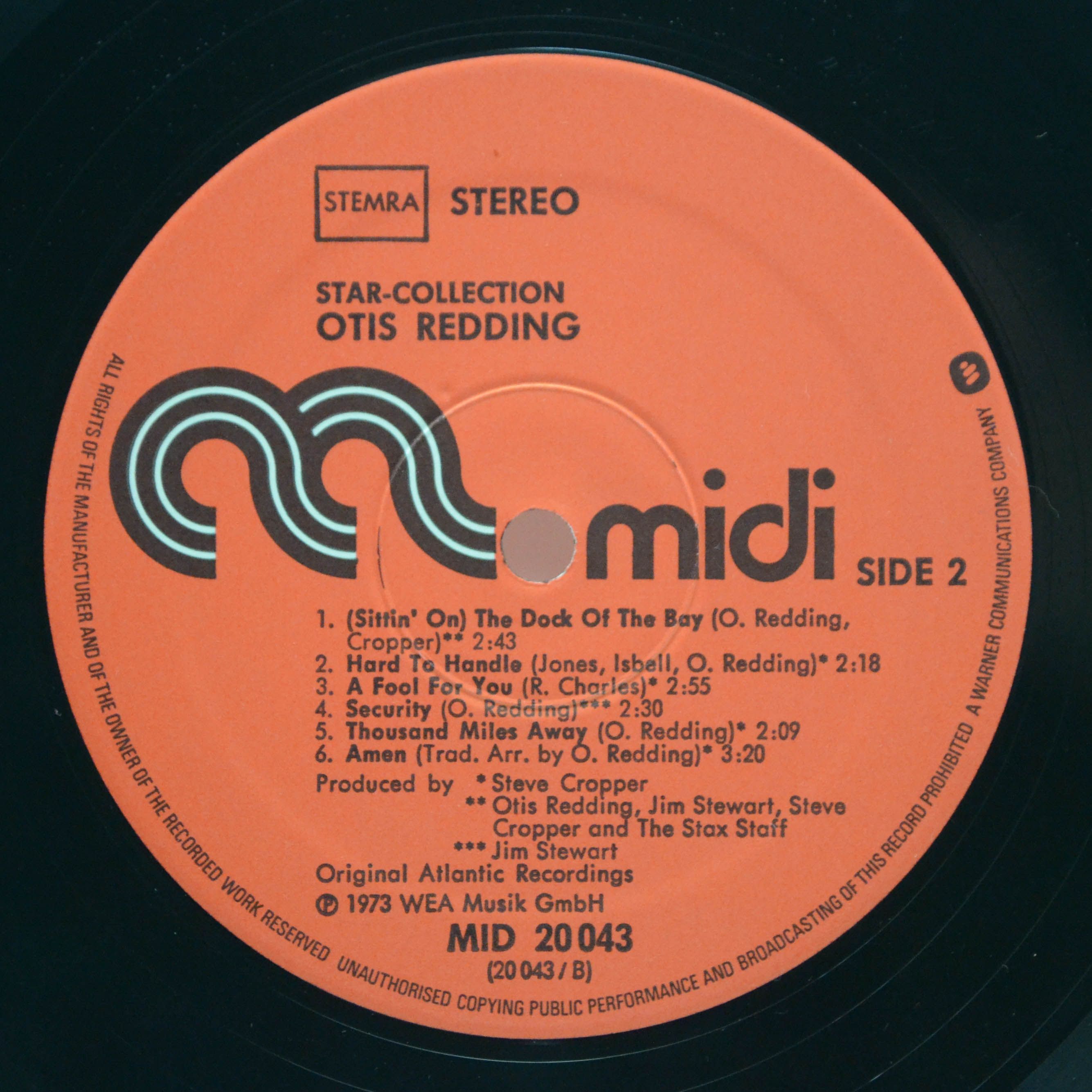 Виниловая пластинка Otis Redding — Star-Collection, 1973