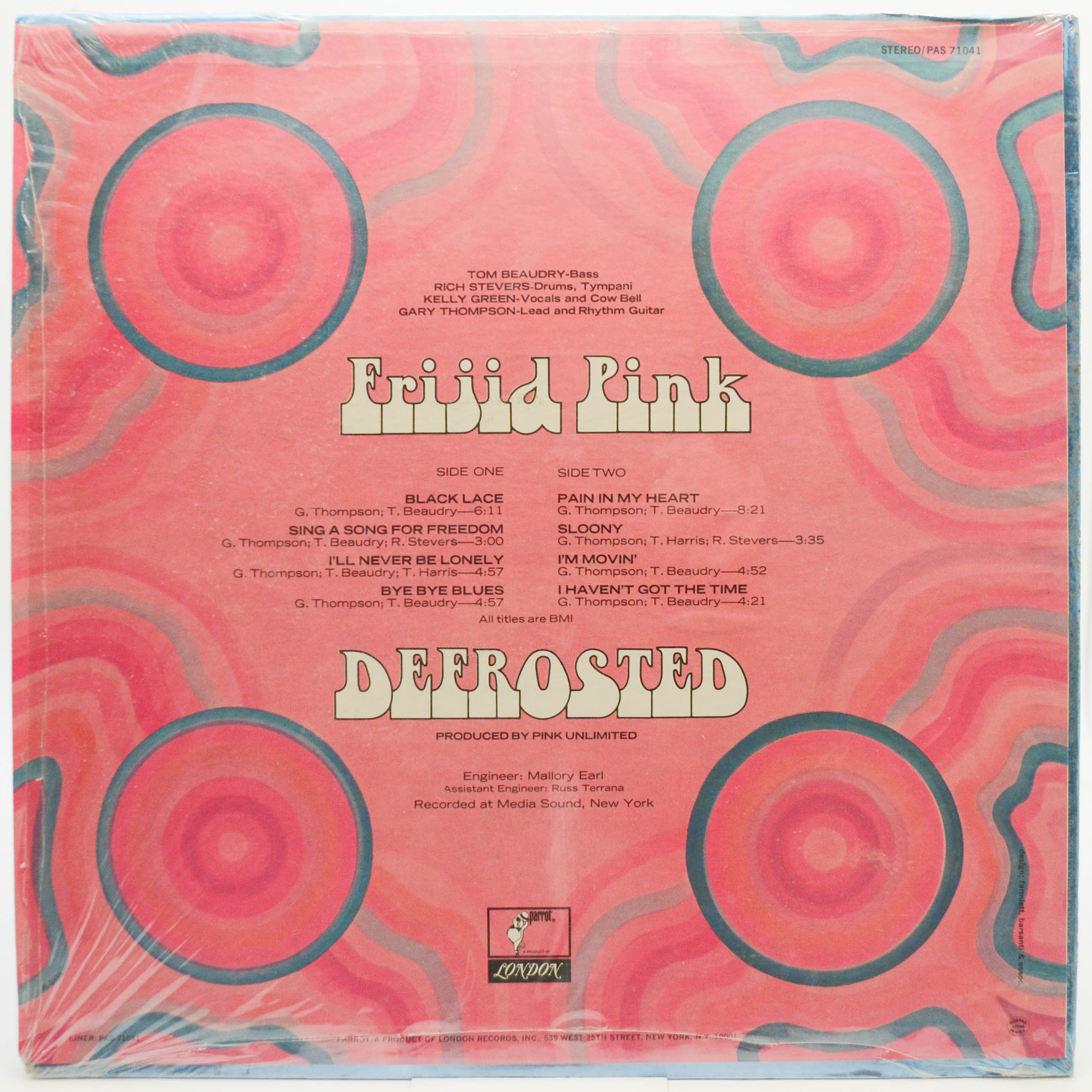 Виниловая пластинка Frijid Pink — Defrosted (1-st, USA), 1970