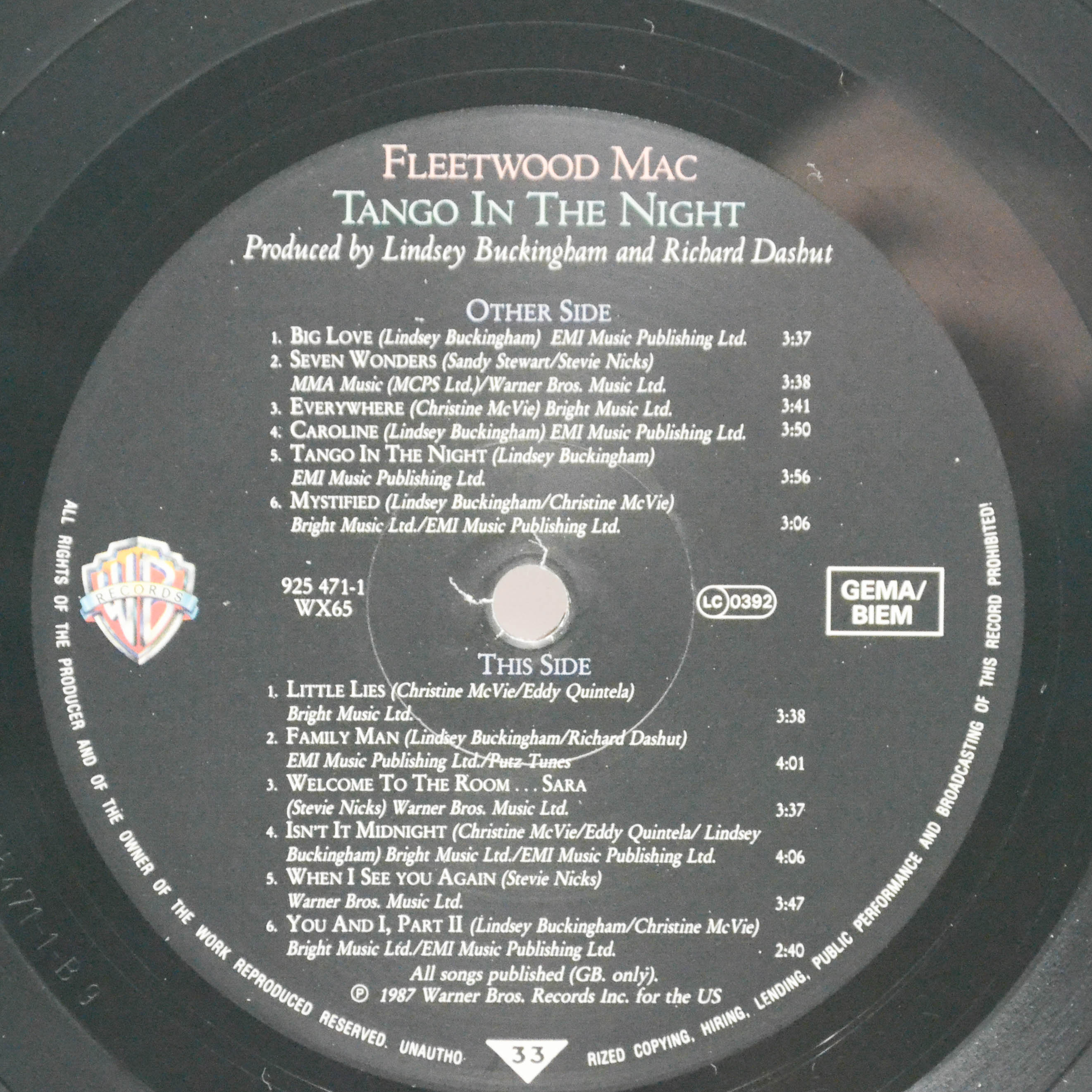 Fleetwood Mac — Tango In The Night, 1987