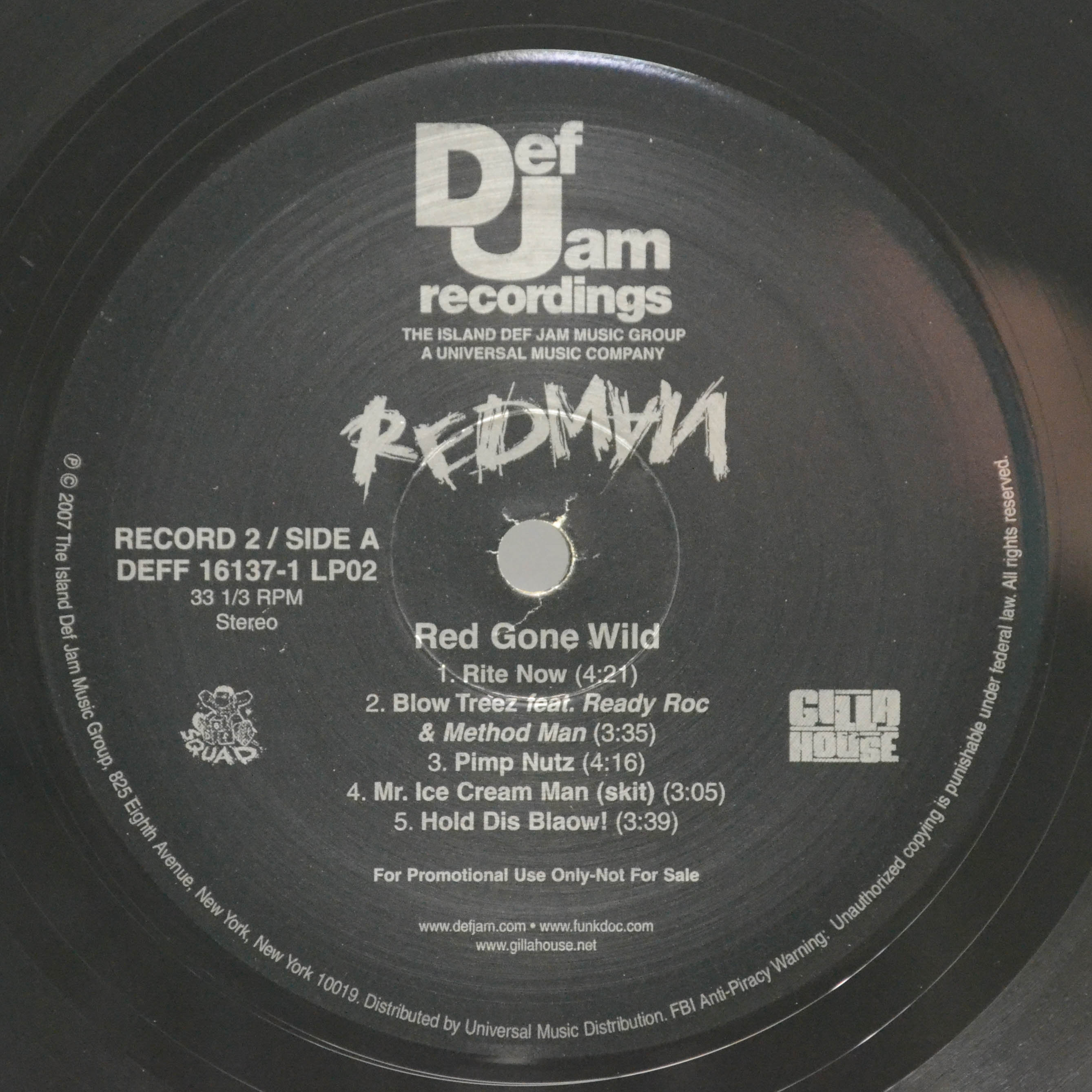 Виниловая пластинка Redman — Red Gone Wild (2LP, 1-st, USA), 2007