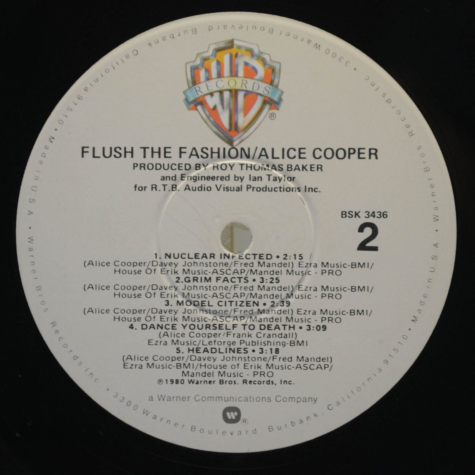 Alice Cooper — Flush The Fashion (USA), 1980