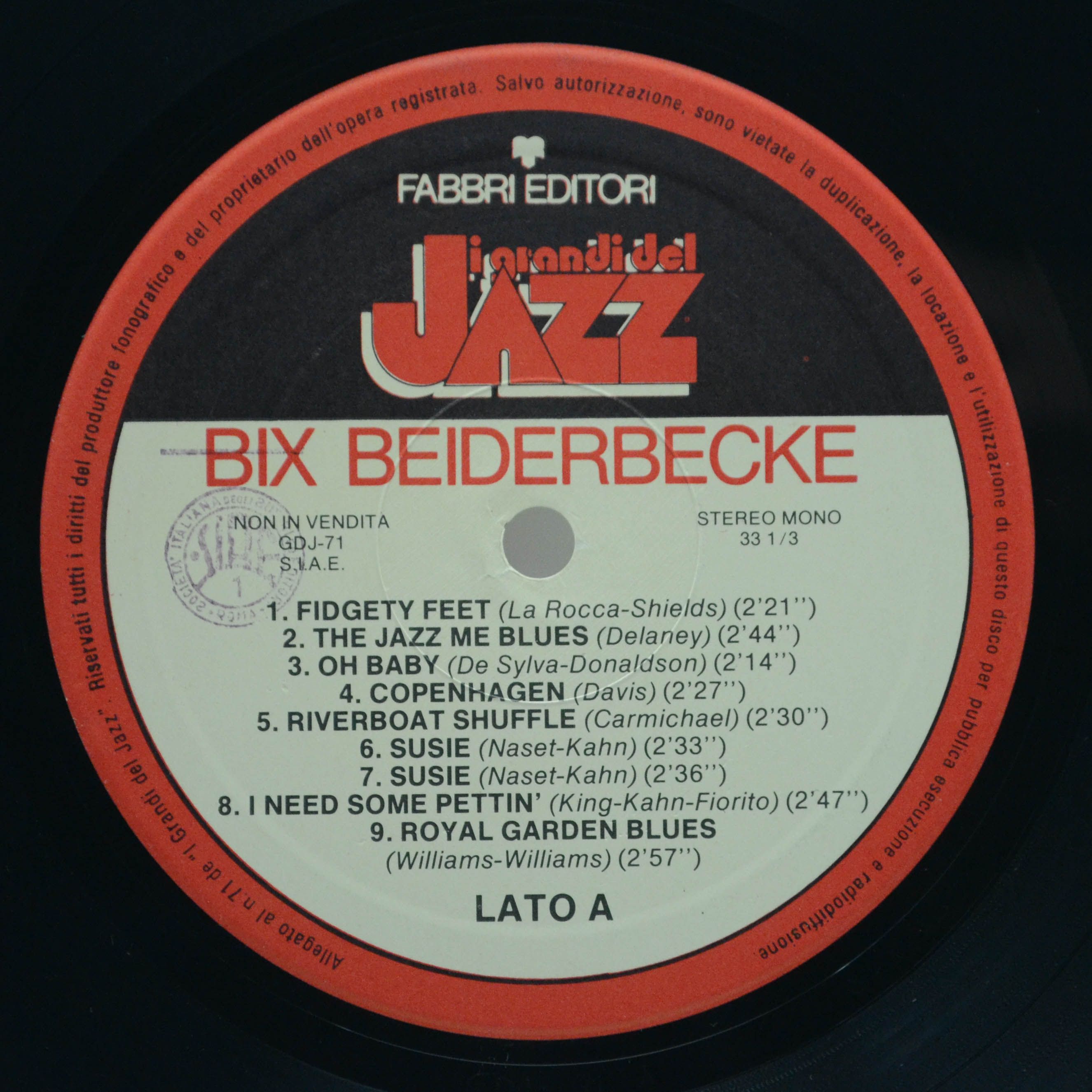 Виниловая пластинка Bix Beiderbecke — Bix Beiderbecke (booklet), 1982