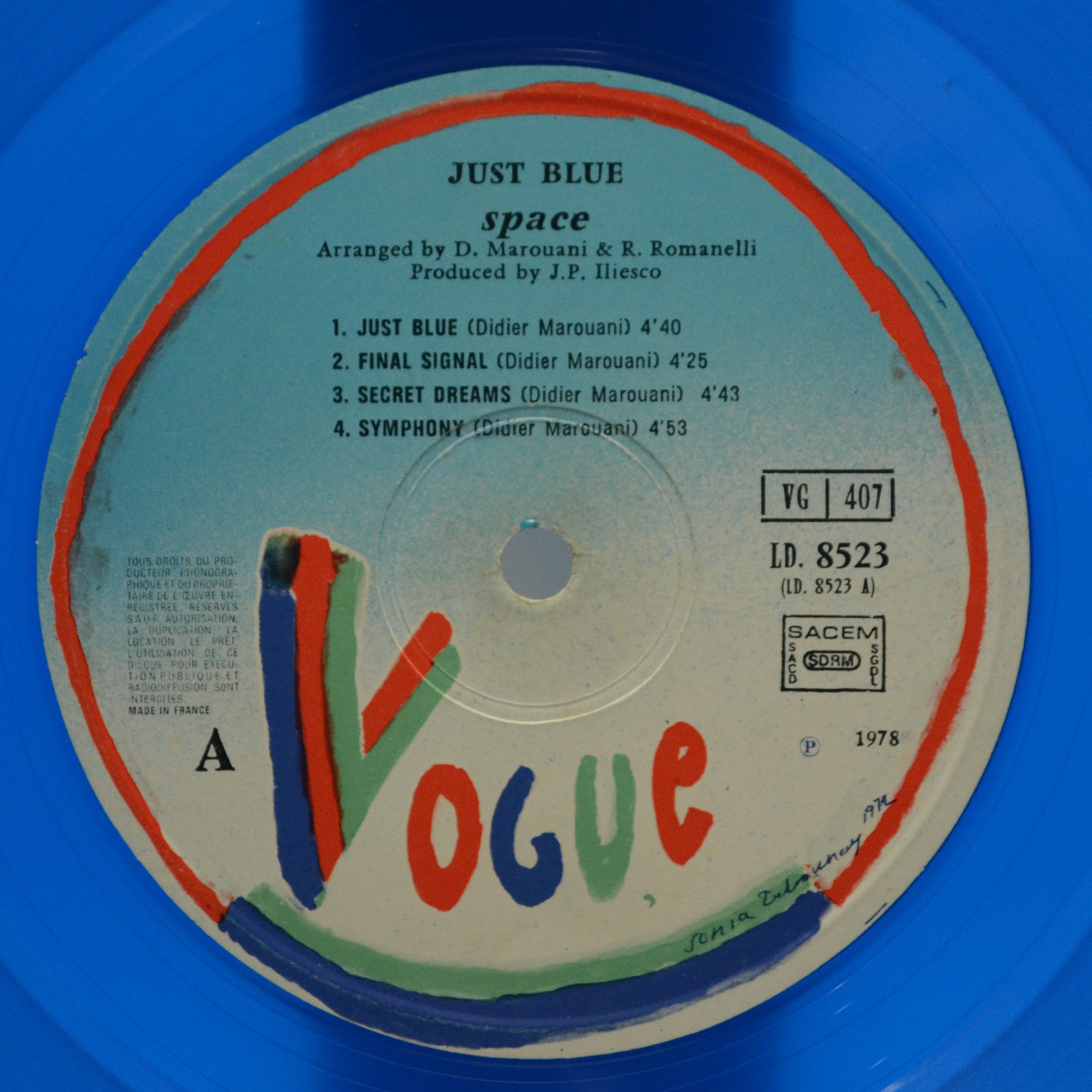 Space — Just Blue (France), 1978