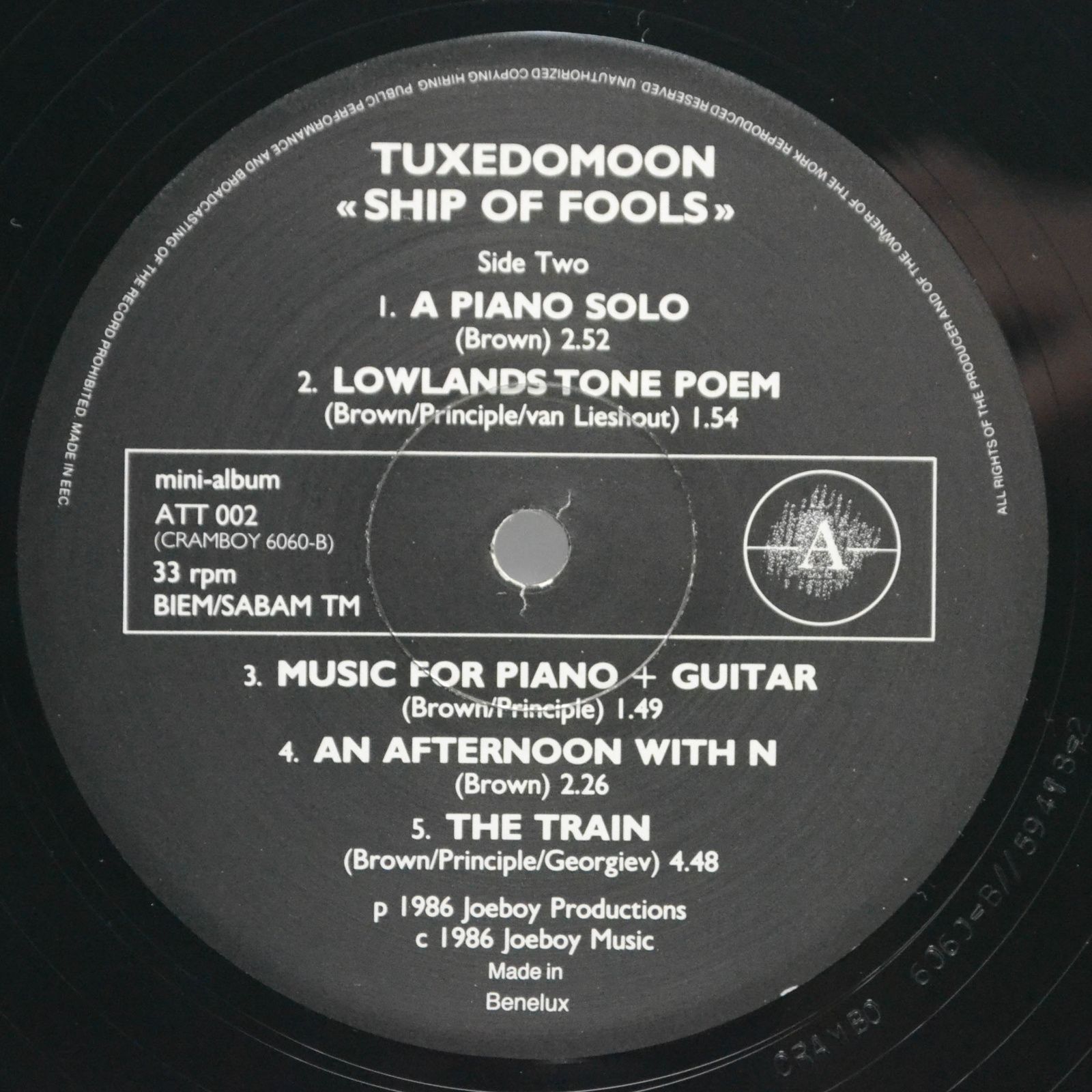 Tuxedomoon — Ship Of Fools, 1986