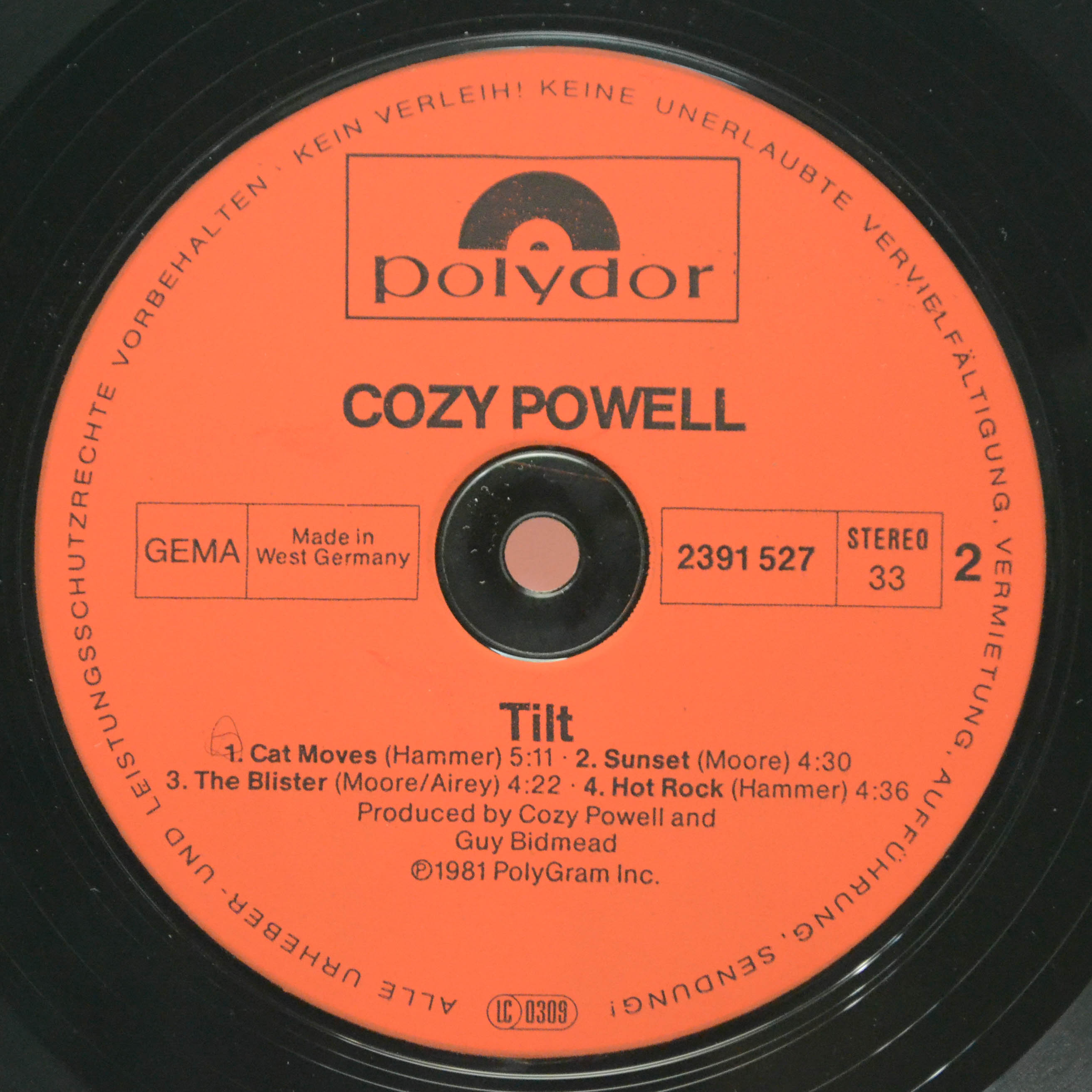 Виниловая пластинка Cozy Powell — Tilt, 1981