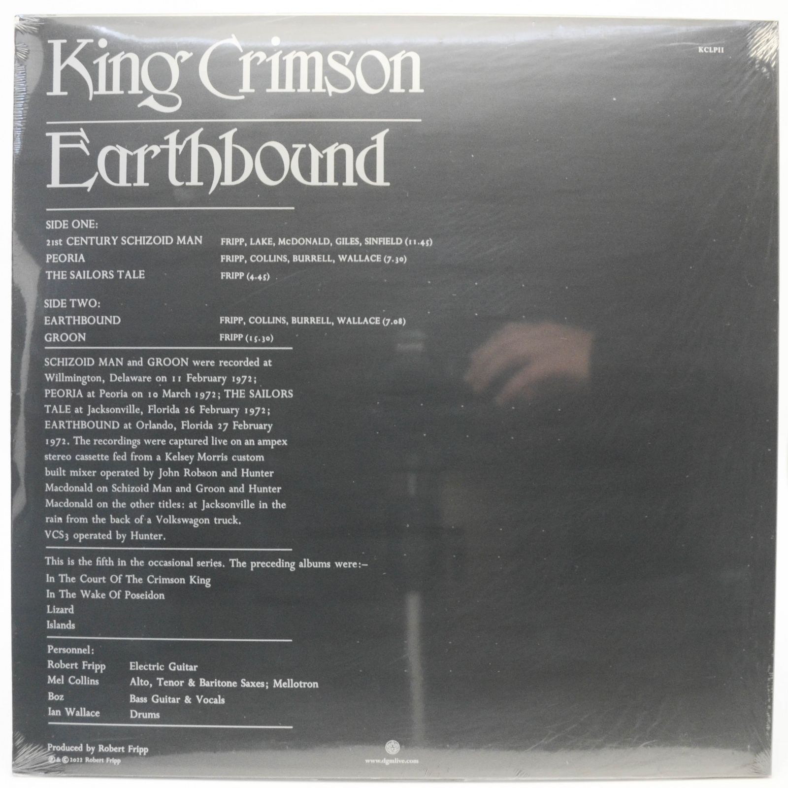 King Crimson — Earthbound (UK), 1972