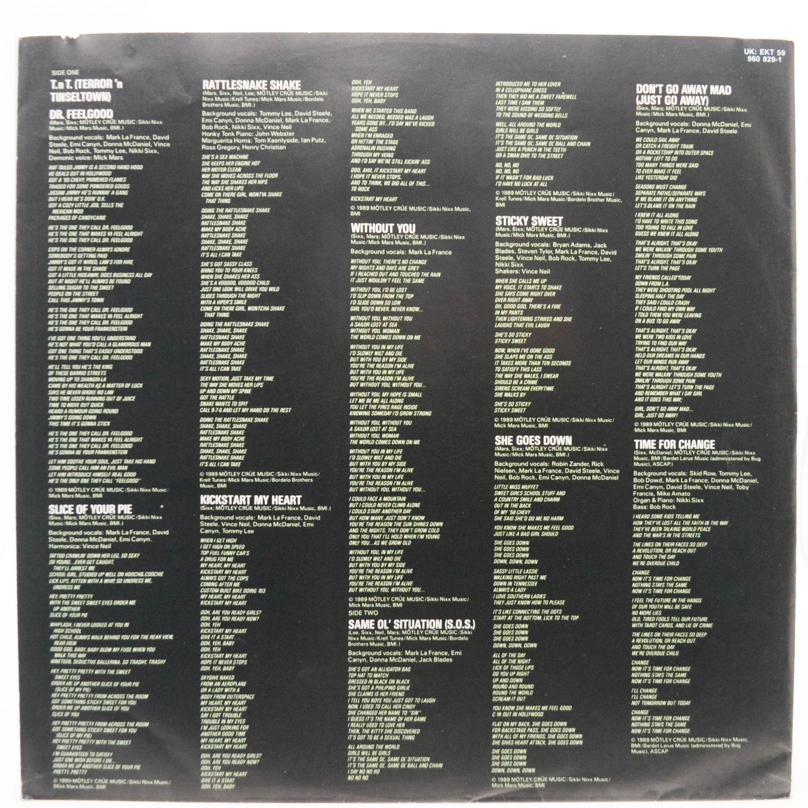 Виниловая пластинка Mötley Crüe — Dr. Feelgood, 1989