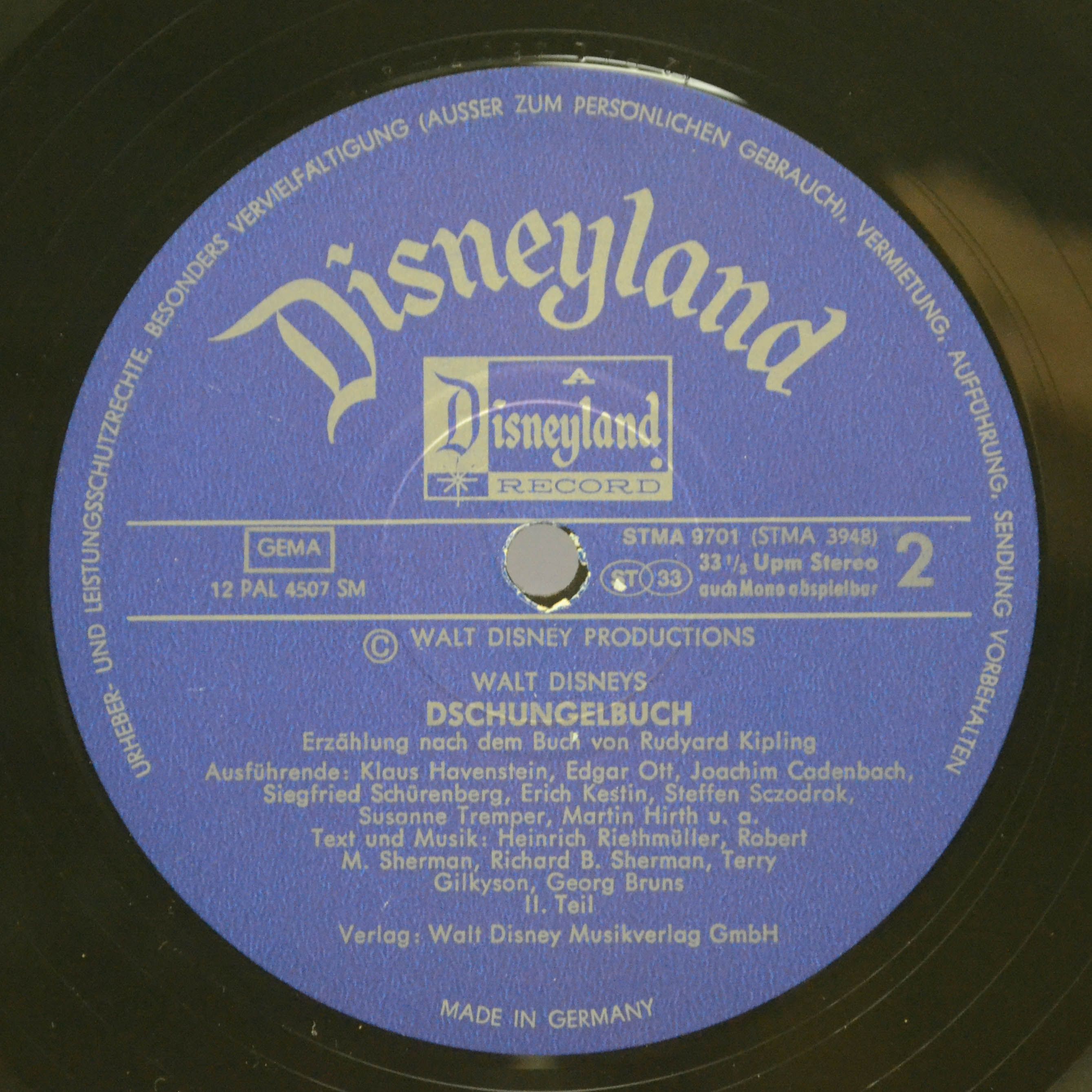 Виниловая пластинка Walt Disney — Dschungel Buch (booklet), 1972