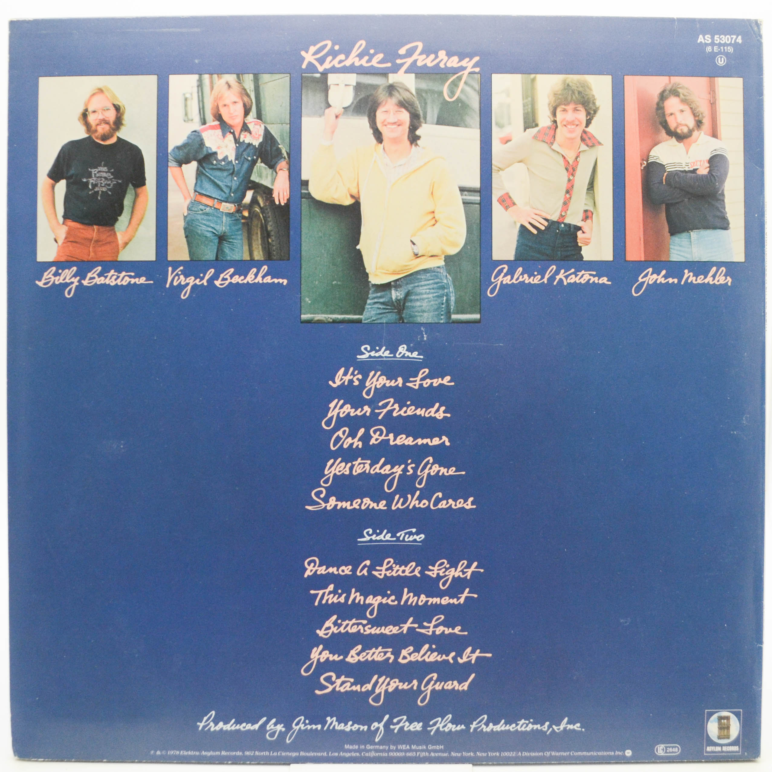 Виниловая пластинка Richie Furay — Dance A Little Light, 1978