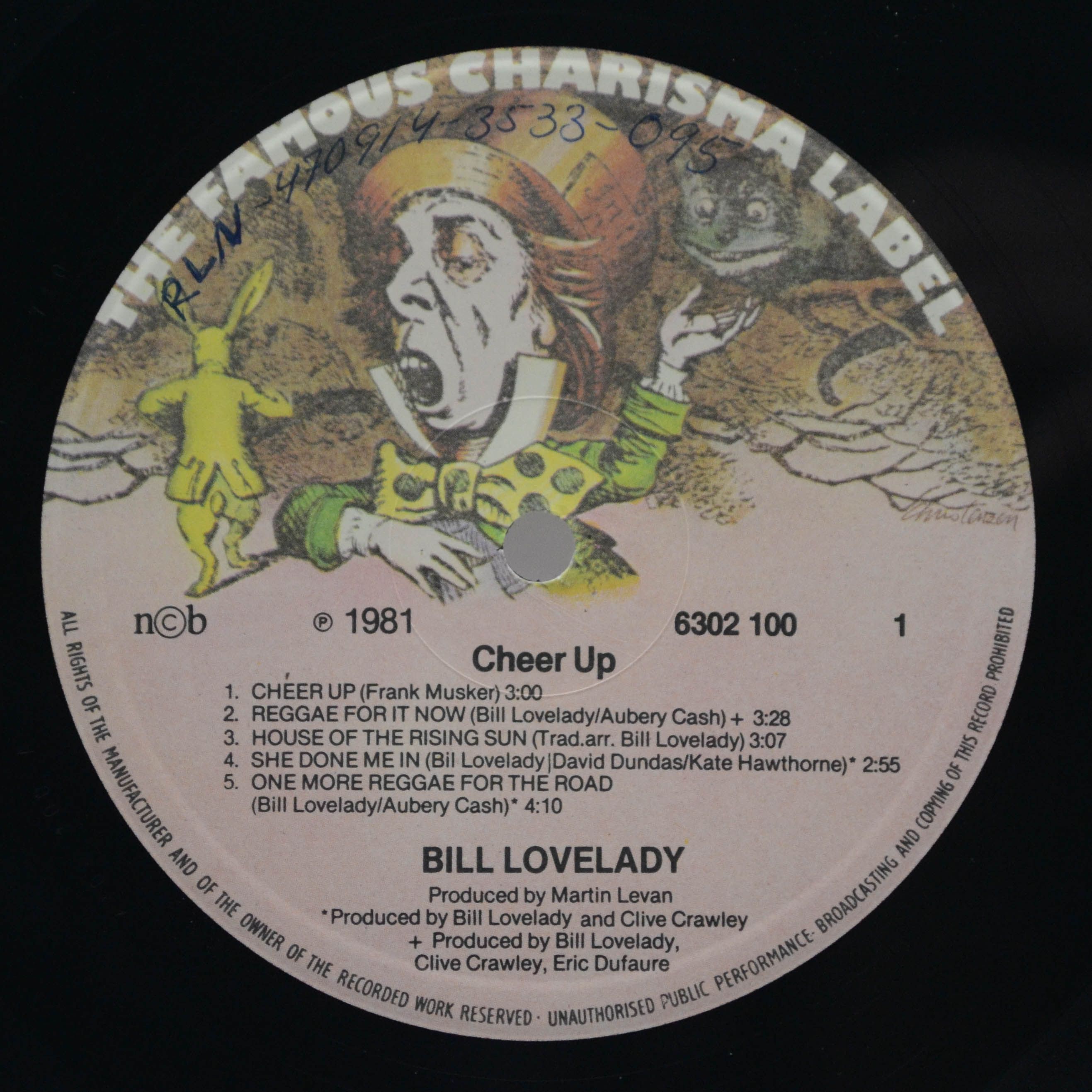 Виниловая пластинка Bill Lovelady — Cheer Up, 1981