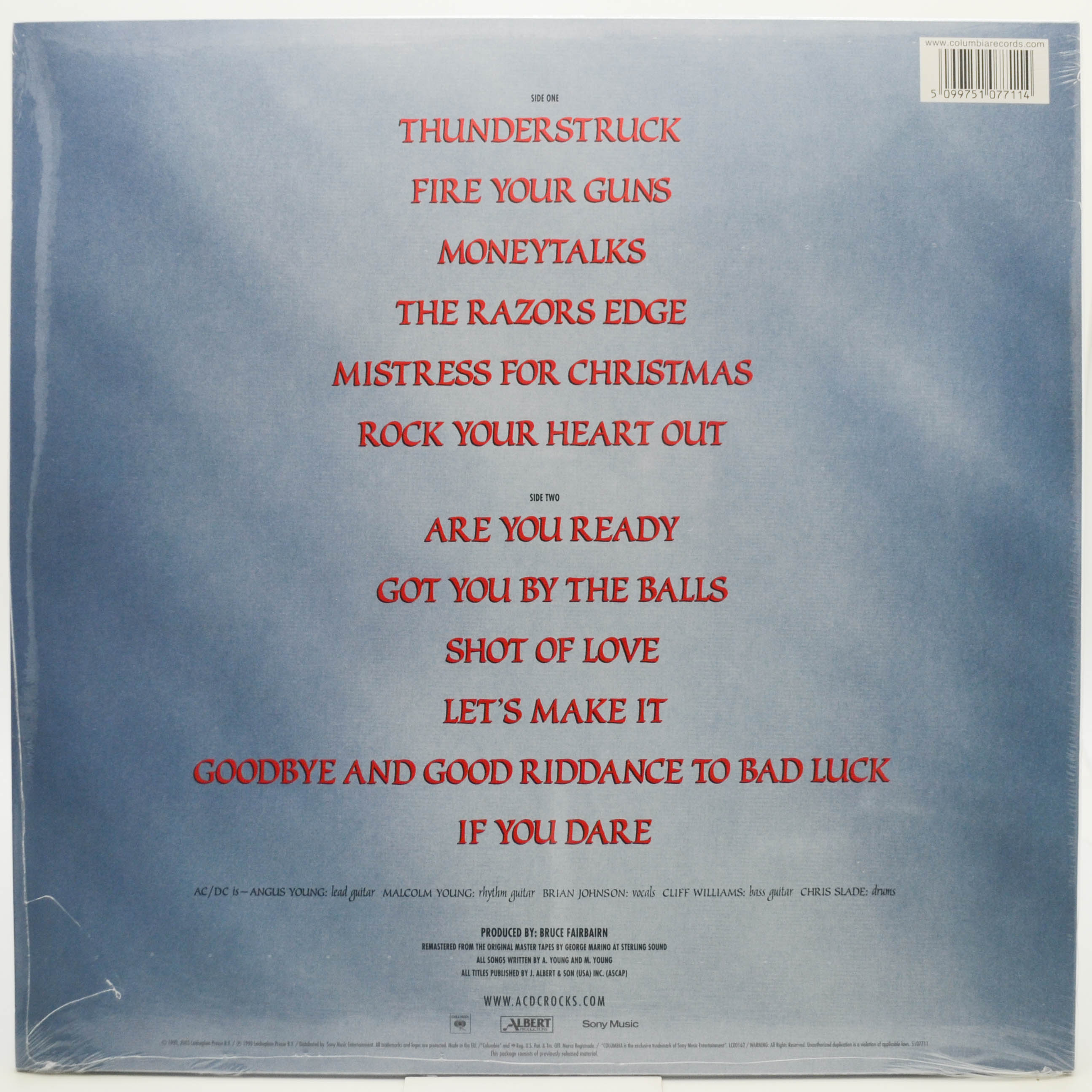 Виниловая пластинка AC/DC — The Razors Edge, 1990