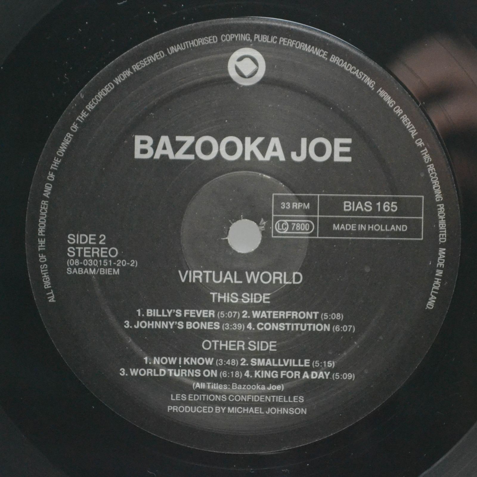Виниловая пластинка Bazooka Joe — Virtual World, 1990