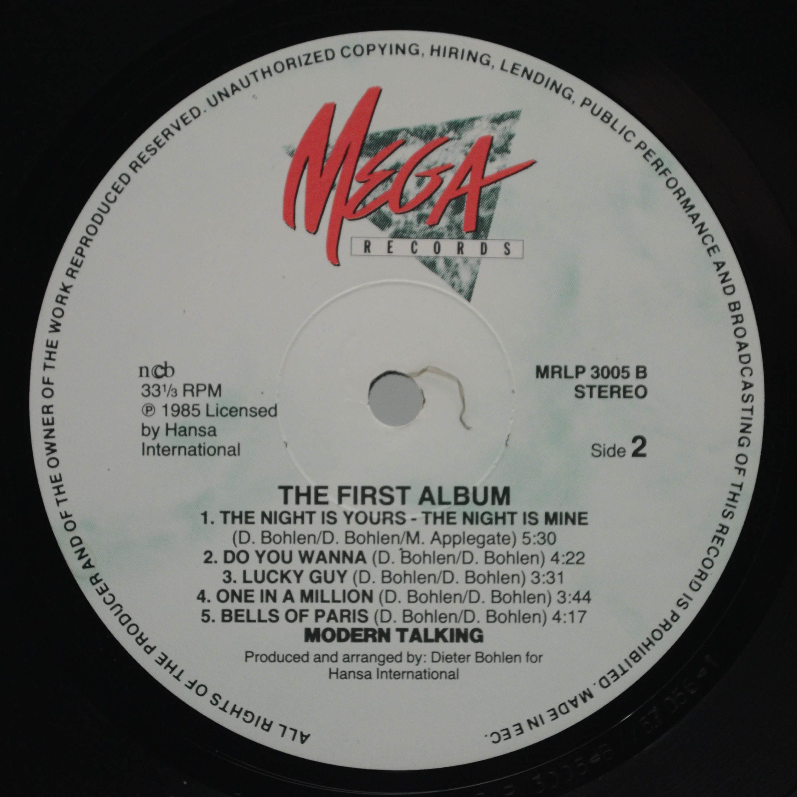 Виниловая пластинка Modern Talking — The 1st Album, 1985