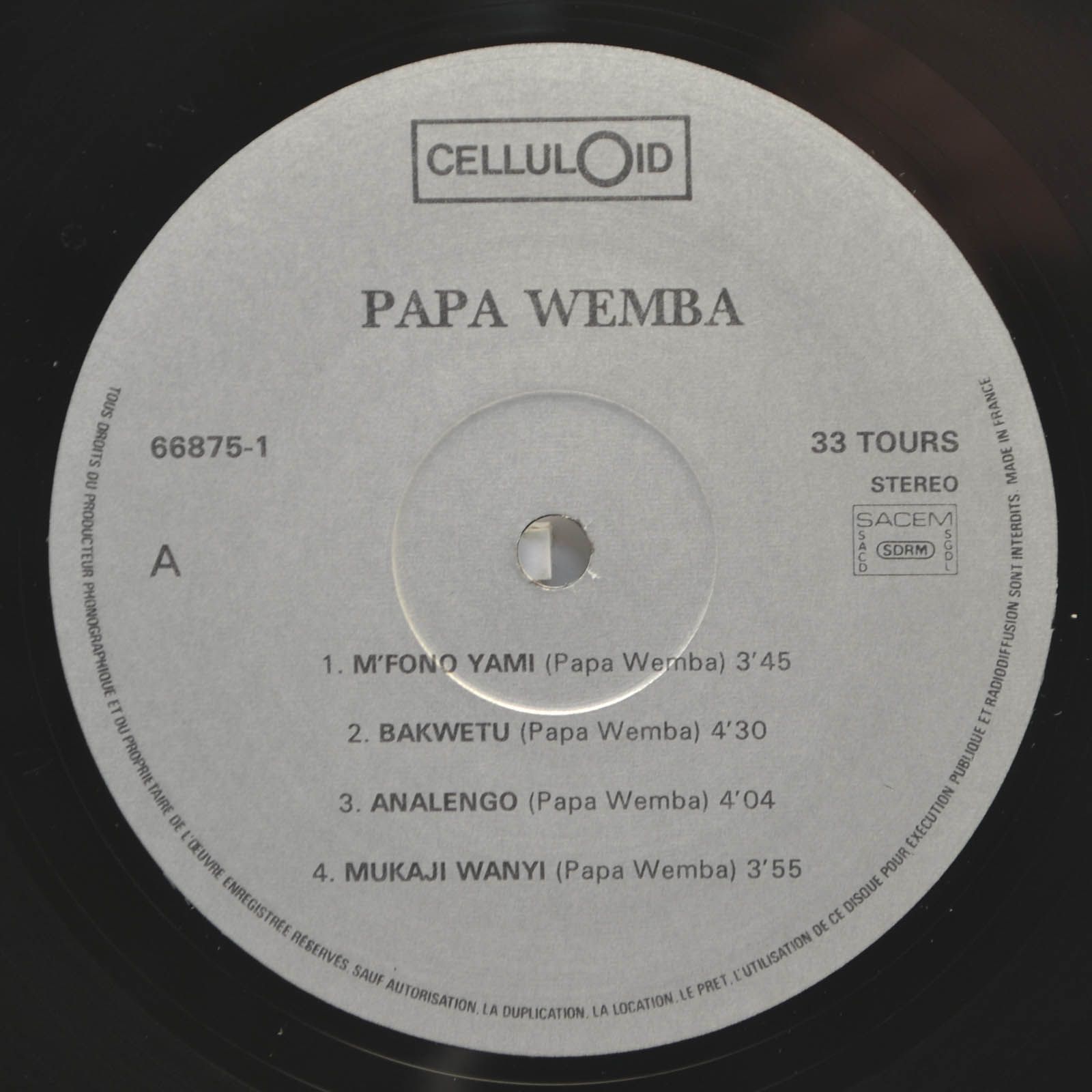 Виниловая пластинка Papa Wemba — M'Fono Yami, 1988