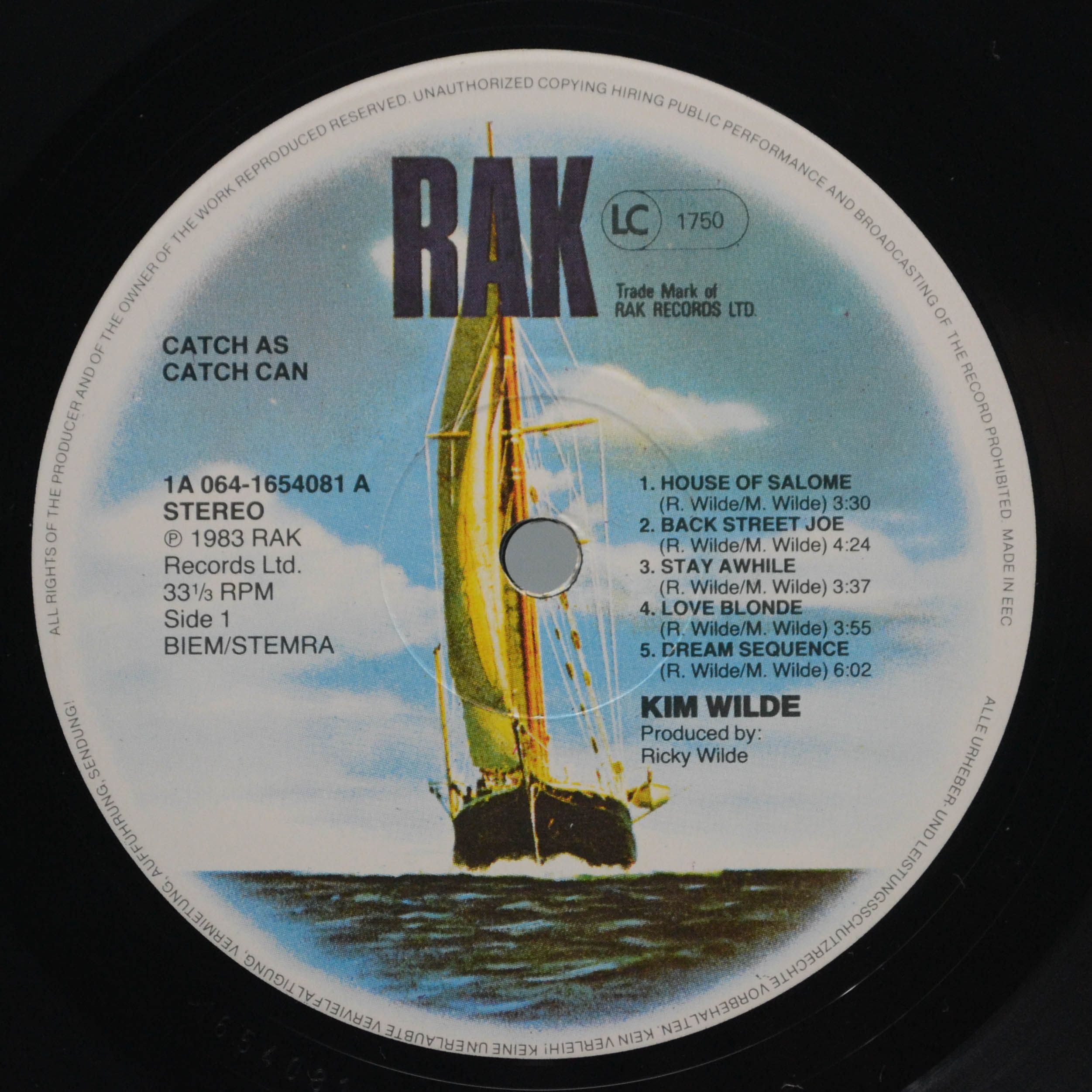 Kim Wilde — Catch As Catch Can, 1983